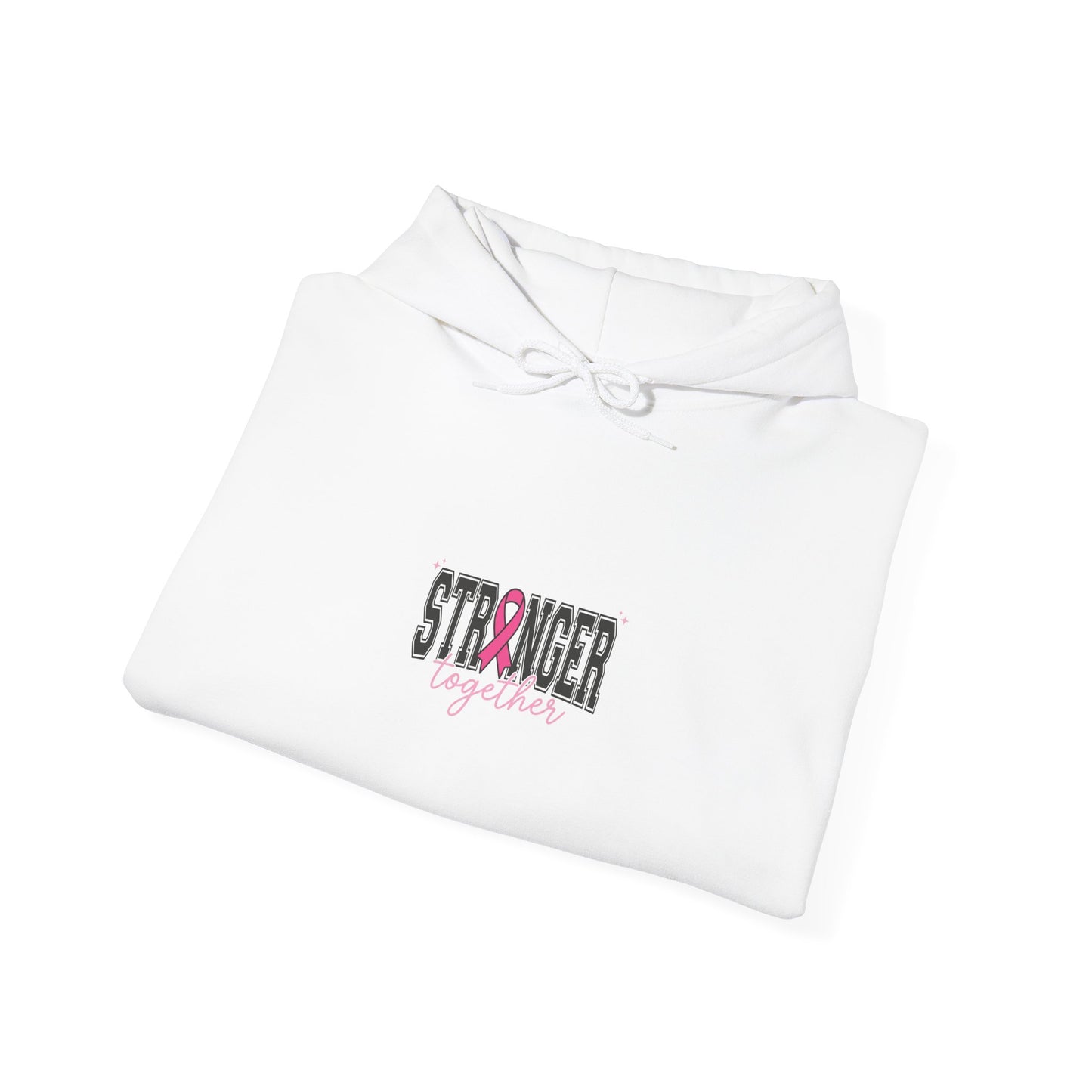 Stronger Together Ribbon Hoodie | Breast Cancer Awareness, Pink Ribbon