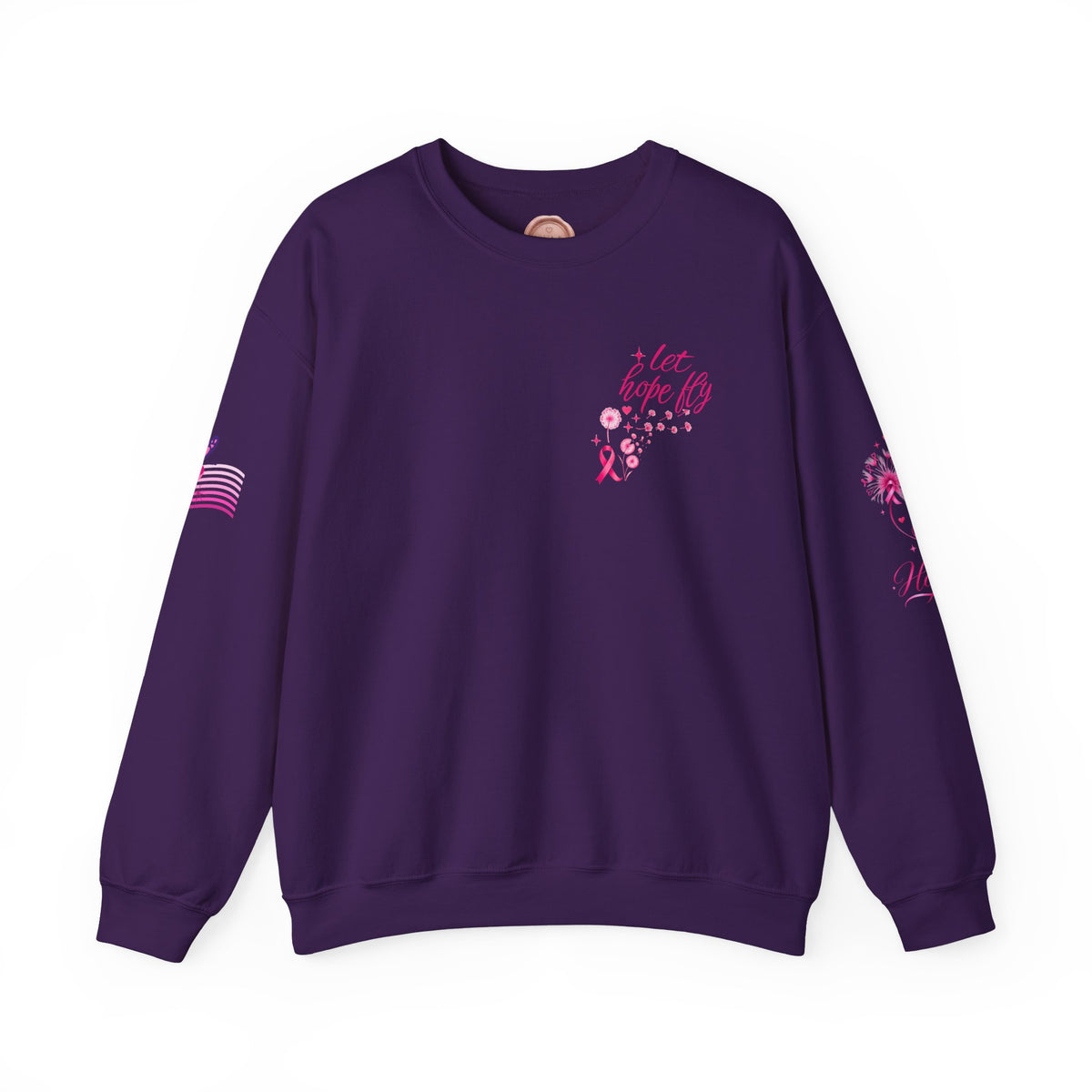 Hope Doesn't Have to Be Loud Sweatshirt | Breast Cancer Awareness Pink Ribbon Crewneck | Inspirational Gift for Survivors, Fighters & Supporters