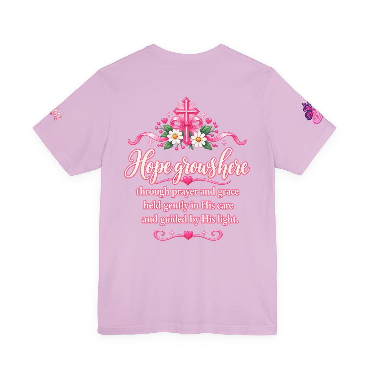 Hope Grows Here Ribbon Tee | Breast Cancer Awareness, Pink Floral