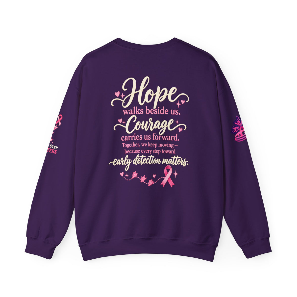 Breast Cancer Awareness Geese Crewneck Sweatshirt | Pink Ribbon