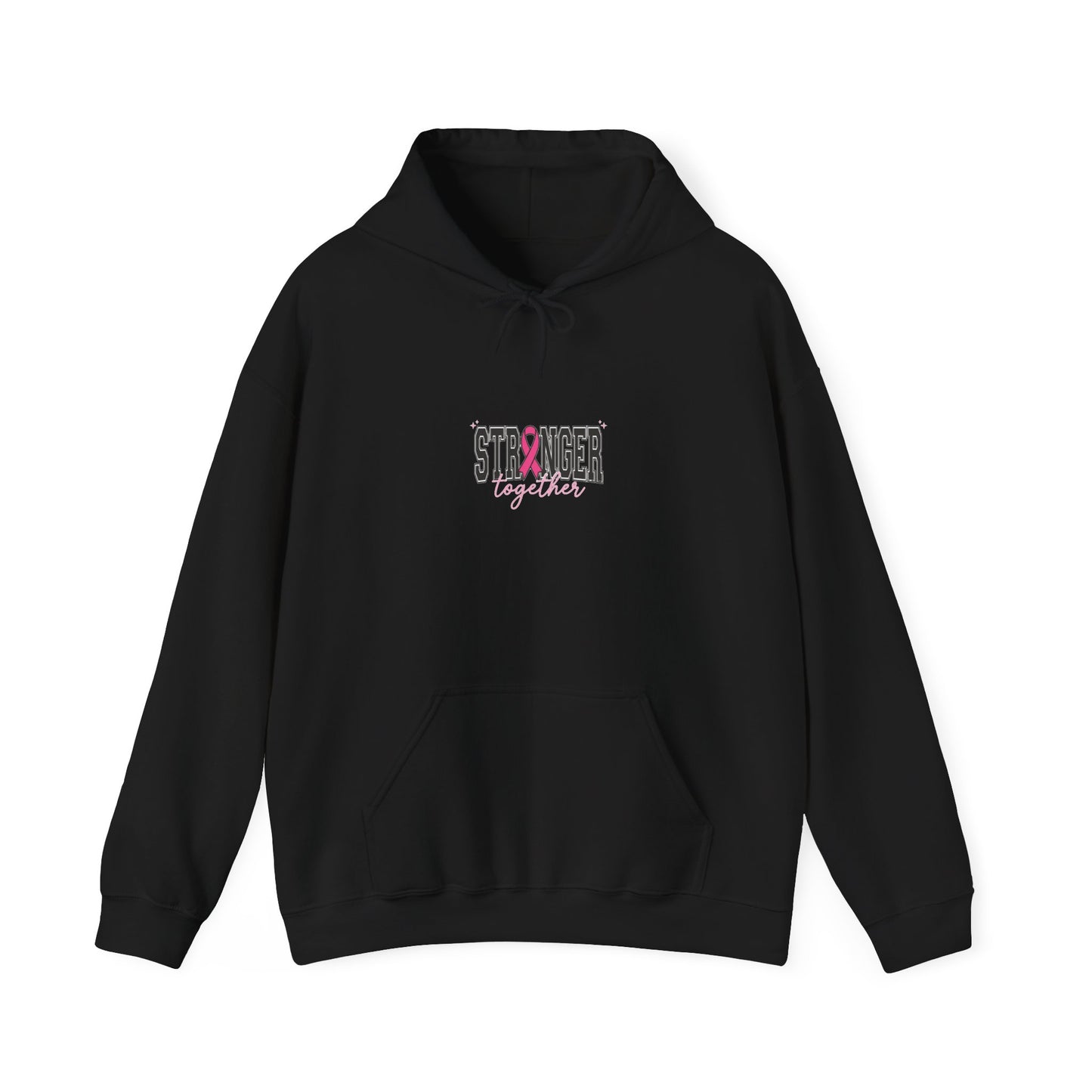 Stronger Together Ribbon Hoodie | Breast Cancer Awareness, Pink Ribbon