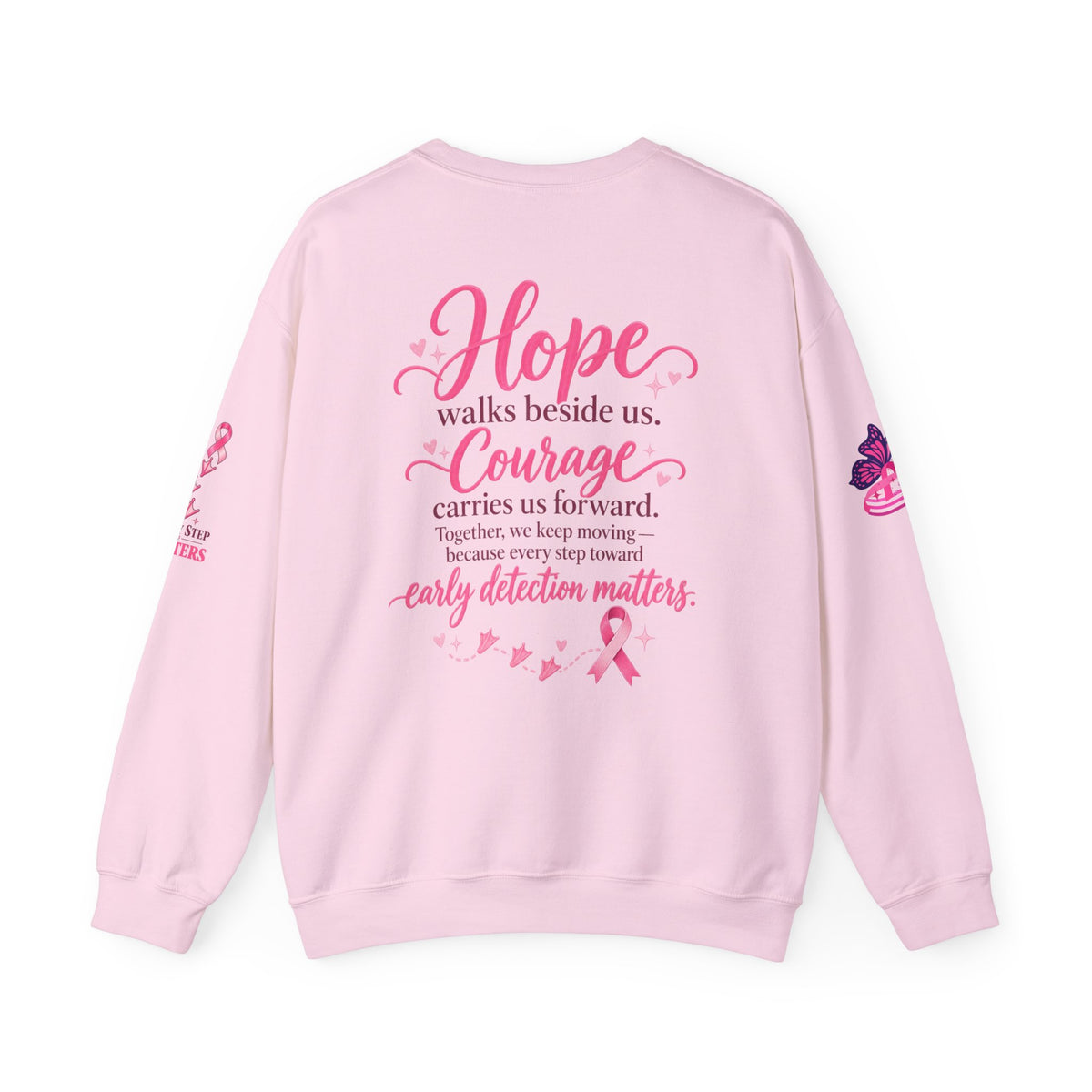 Breast Cancer Awareness Geese Crewneck Sweatshirt | Pink Ribbon