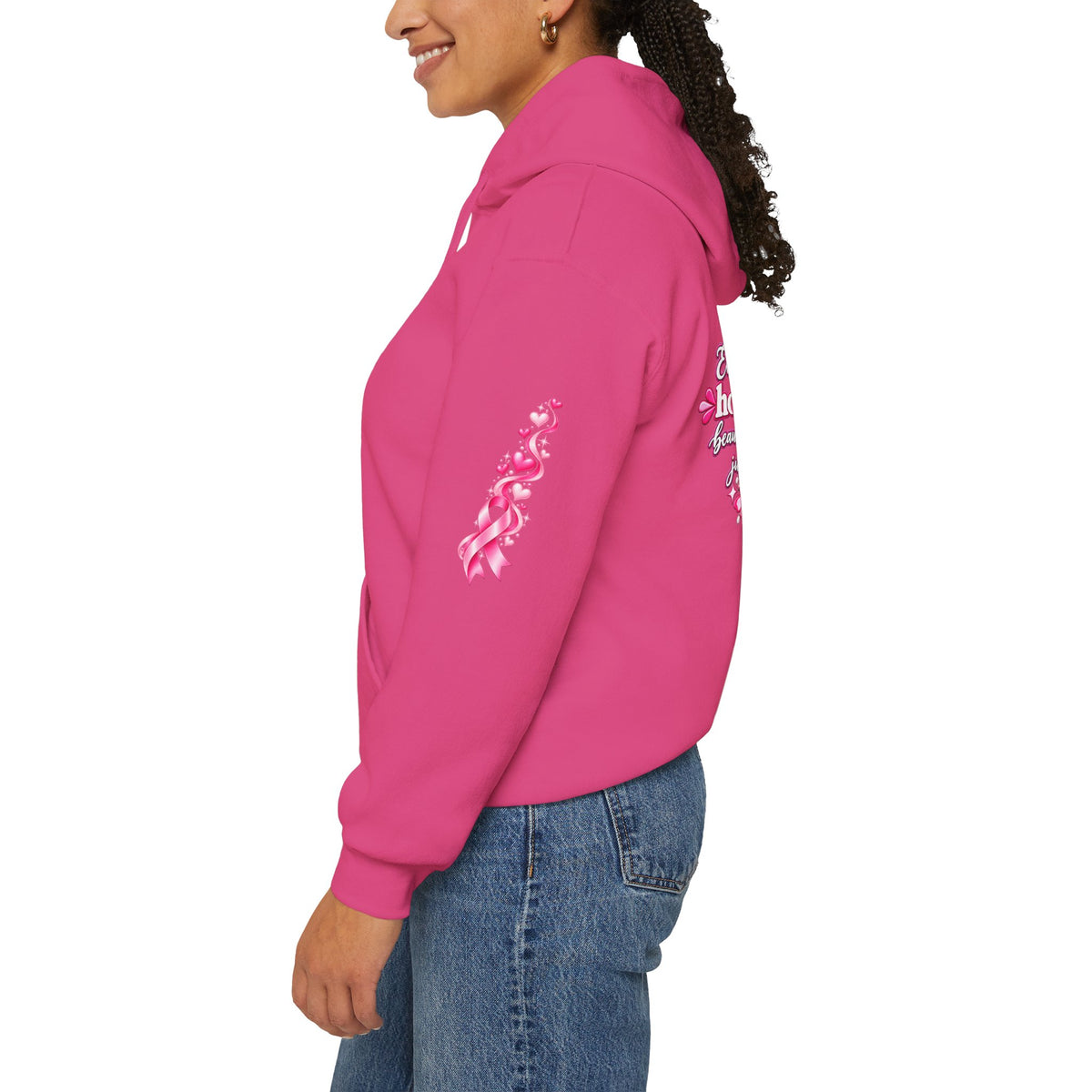 Pink Ribbon Support Hoodie | Breast Cancer Awareness, Survivor Solidarity