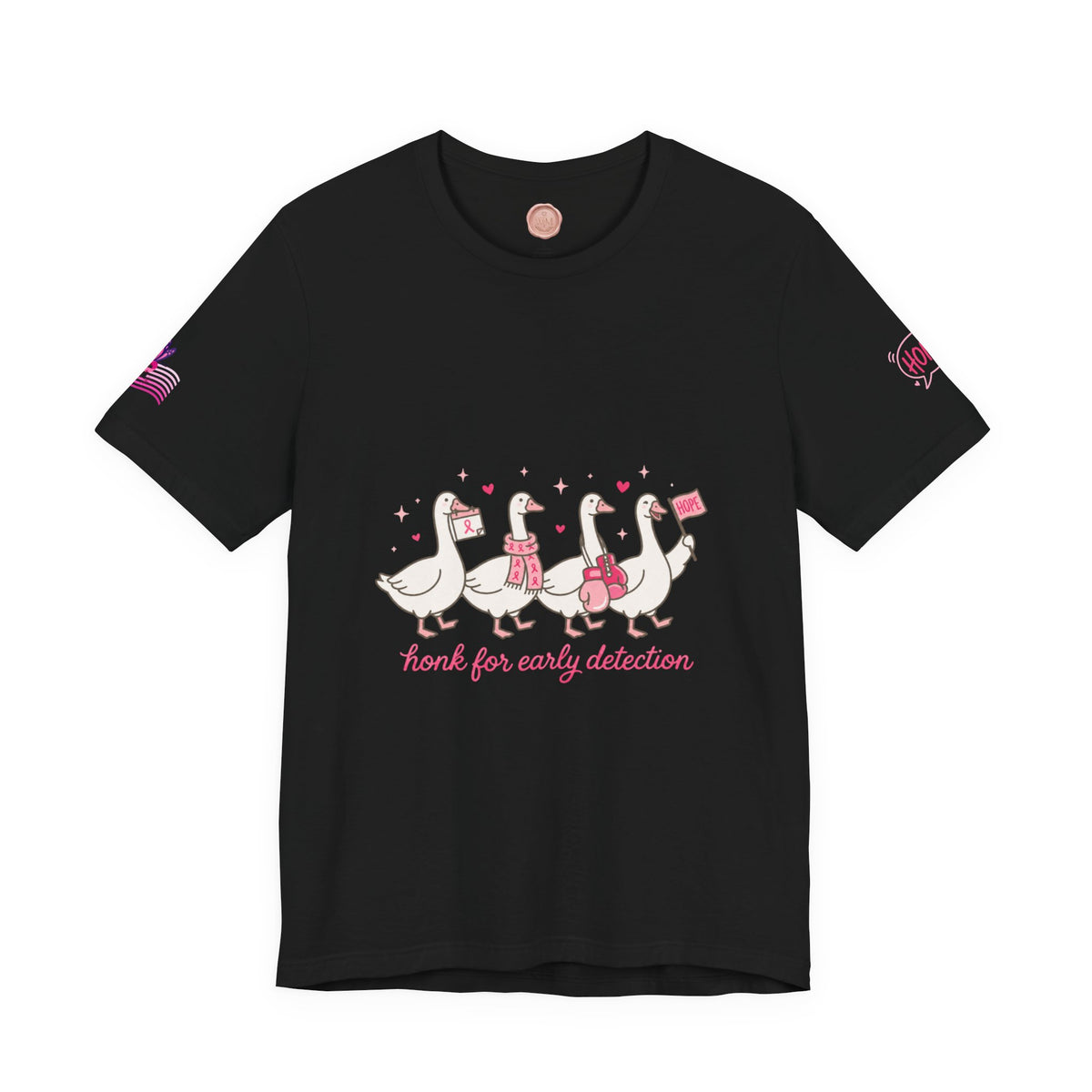 Think Pink Ribbon Geese T-Shirt | Breast Cancer Awareness, Survivor Support