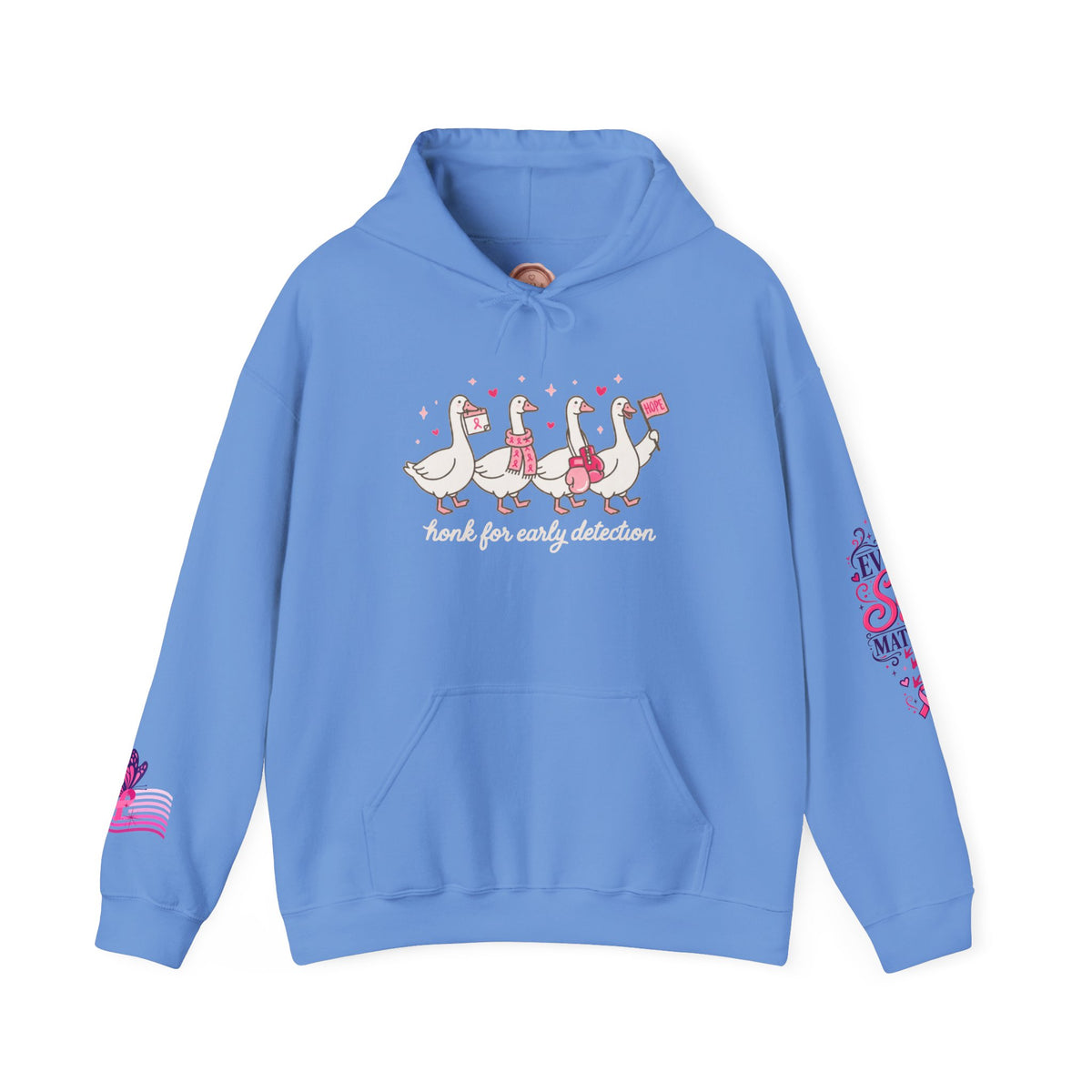 Breast Cancer Ribbon Support Hoodie | Honk for Early Detection | Pink Awareness