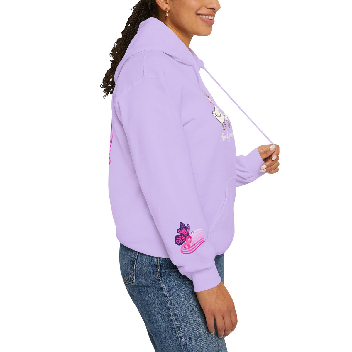 Breast Cancer Ribbon Support Hoodie | Honk for Early Detection | Pink Awareness