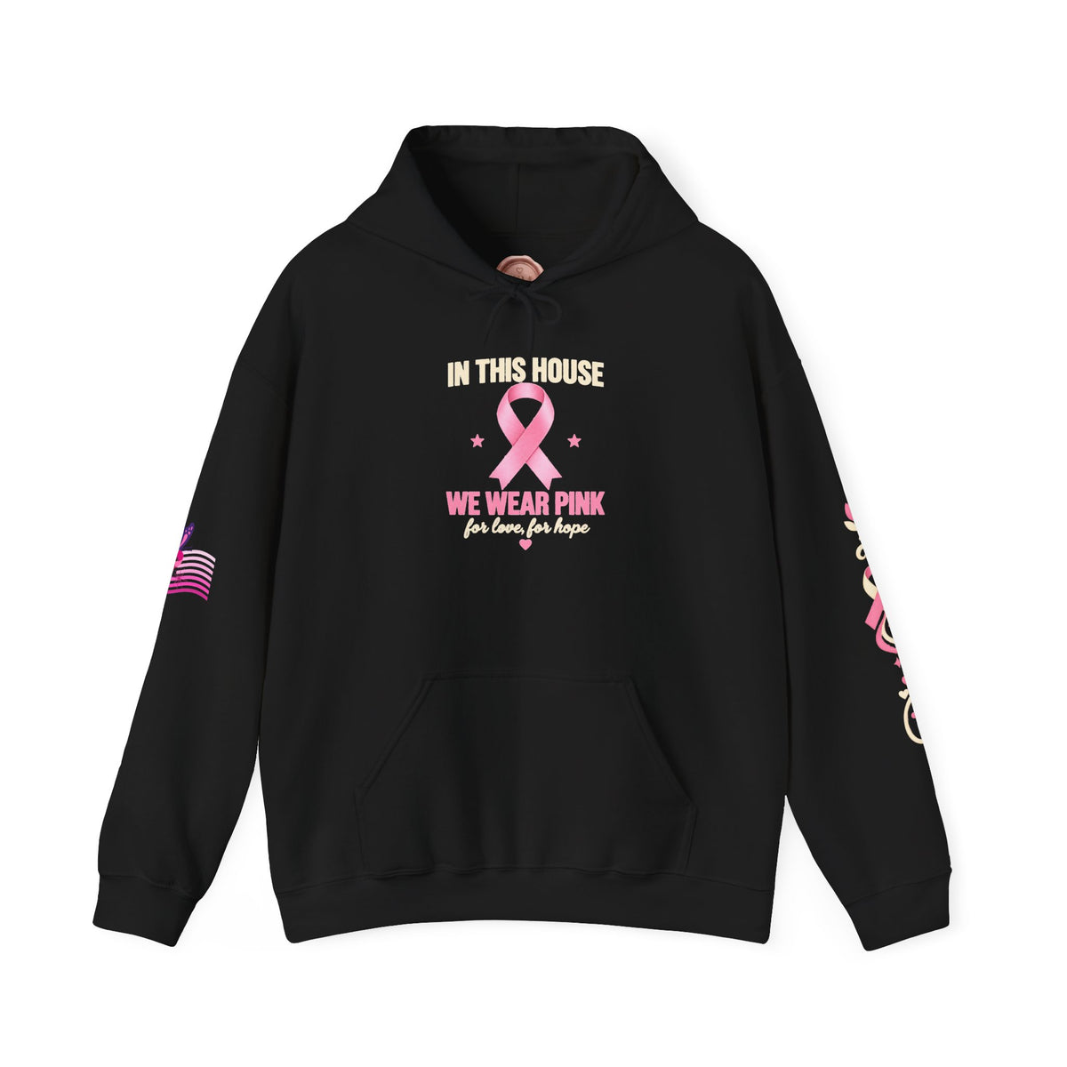 In This House We Wear Pink Hoodie | Breast Cancer Awareness, Faith & Hope