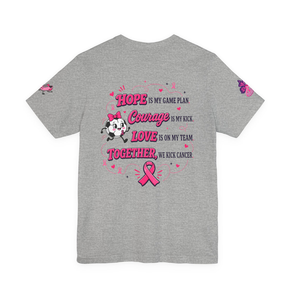 Kick Cancer Pink Ribbon Tee | Breast Cancer Awareness Shirt