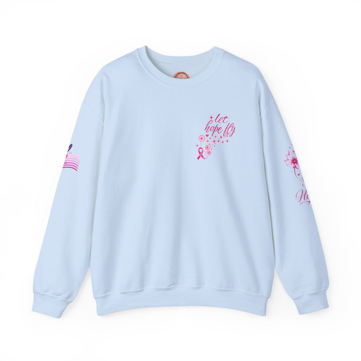 Hope Doesn't Have to Be Loud Sweatshirt | Breast Cancer Awareness Pink Ribbon Crewneck | Inspirational Gift for Survivors, Fighters & Supporters