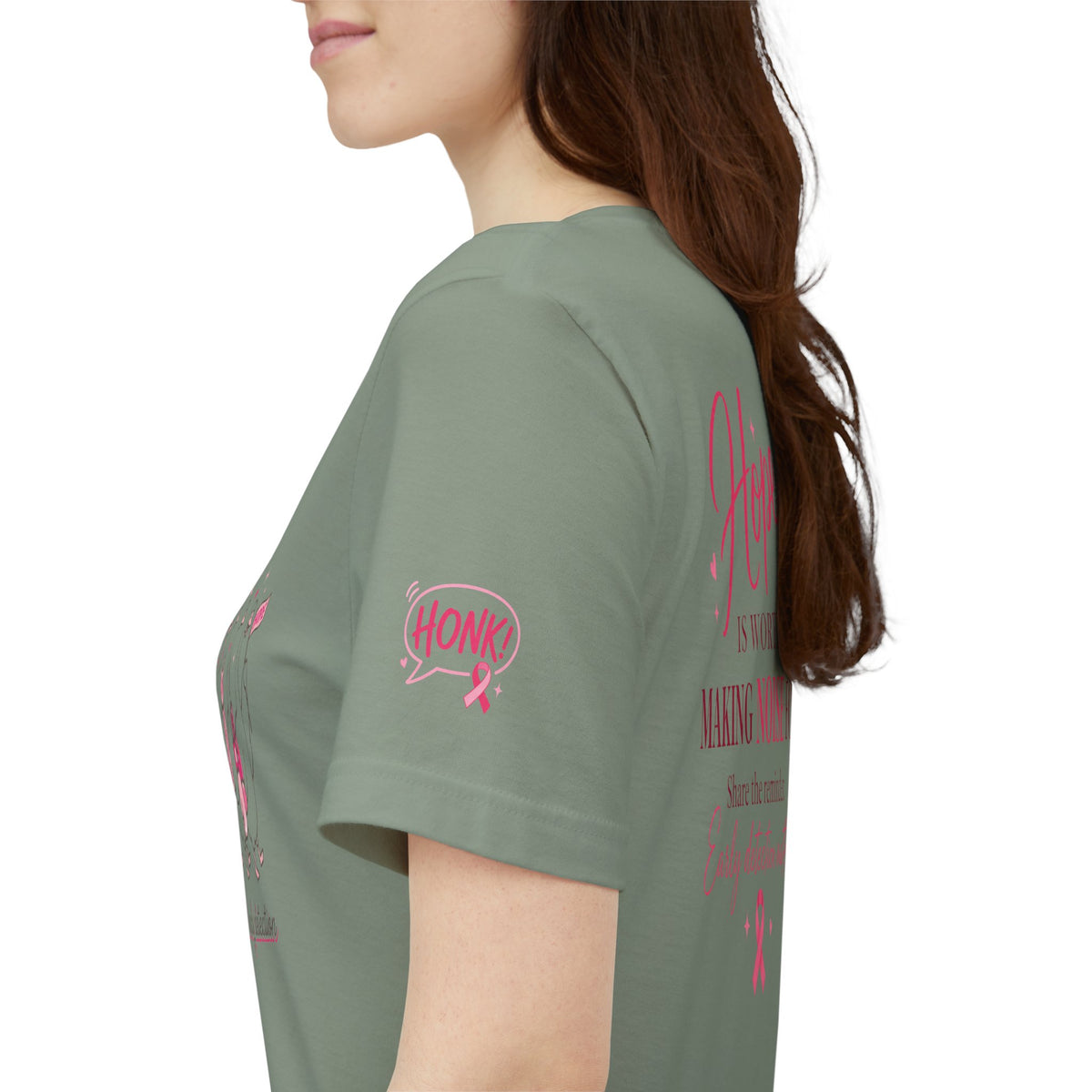Think Pink Ribbon Geese T-Shirt | Breast Cancer Awareness, Survivor Support