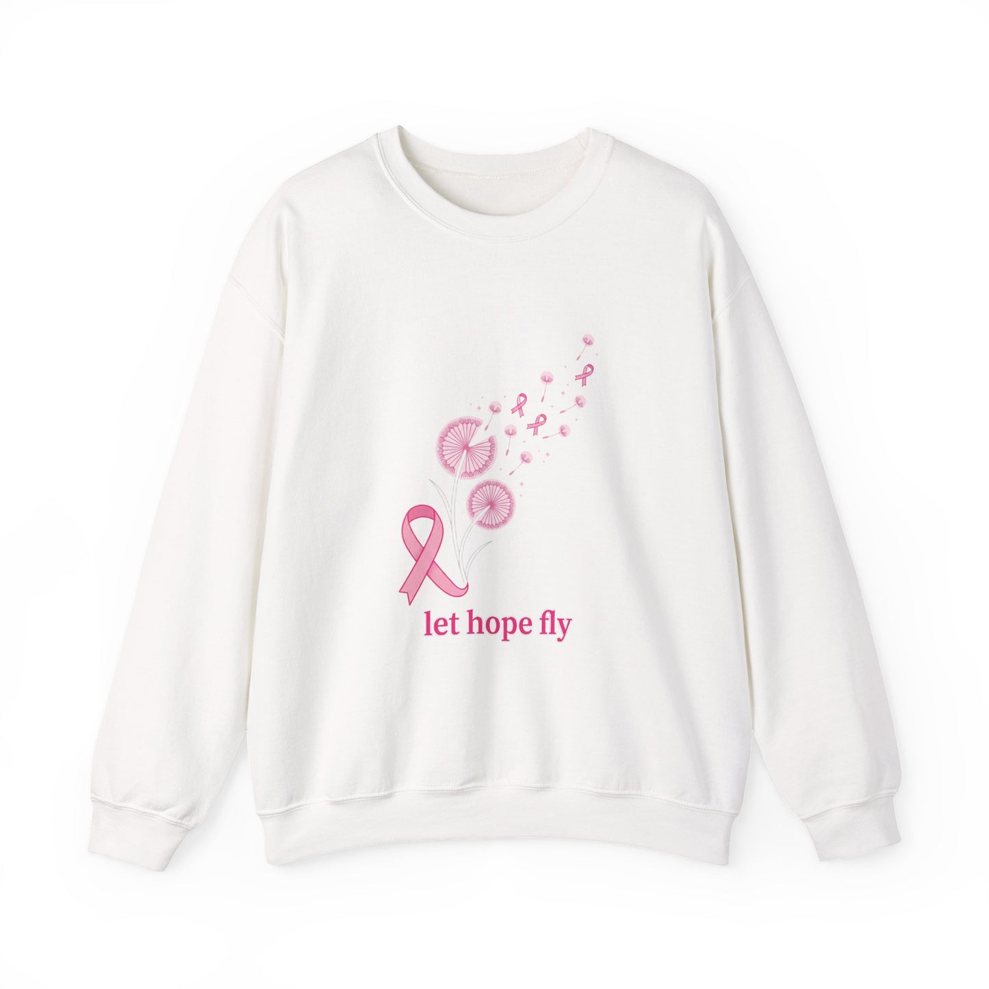 Let Hope Fly ribbon sweatshirt | Breast Cancer Awareness, Pink Ribbon