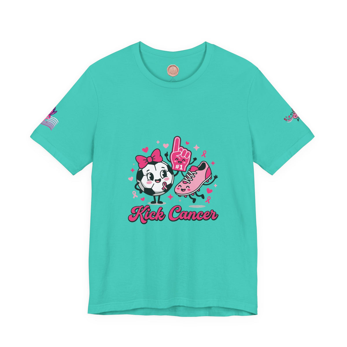 Kick Cancer Pink Ribbon Tee | Breast Cancer Awareness Shirt