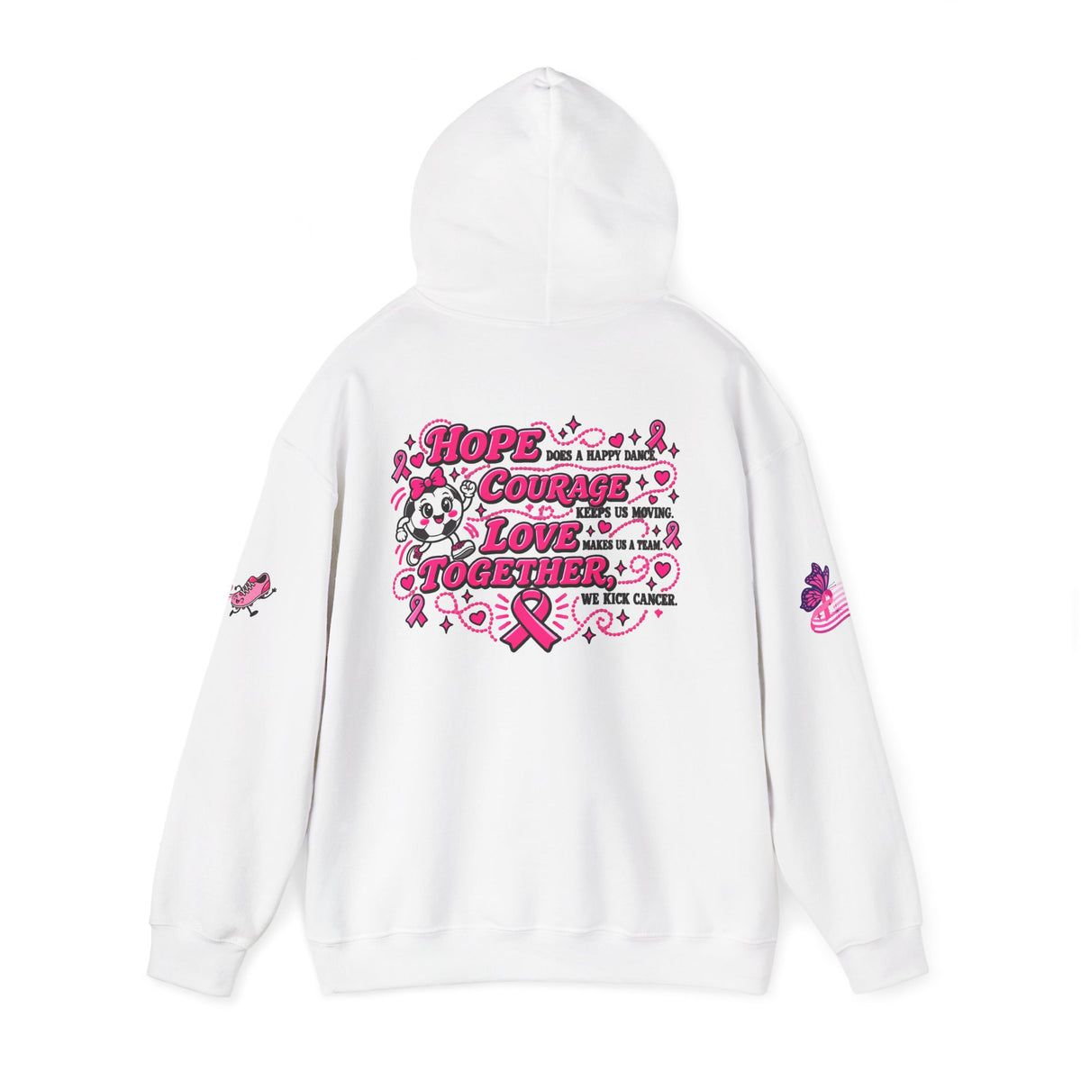 Kick Cancer Breast Cancer Awareness Hoodie | Pink Ribbon Support