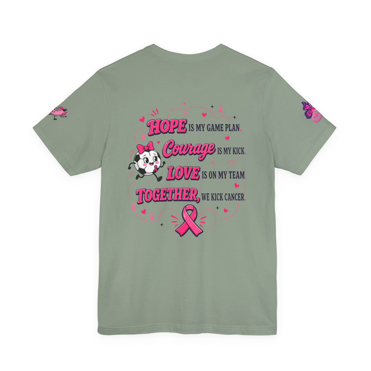 Kick Cancer Pink Ribbon Tee | Breast Cancer Awareness Shirt