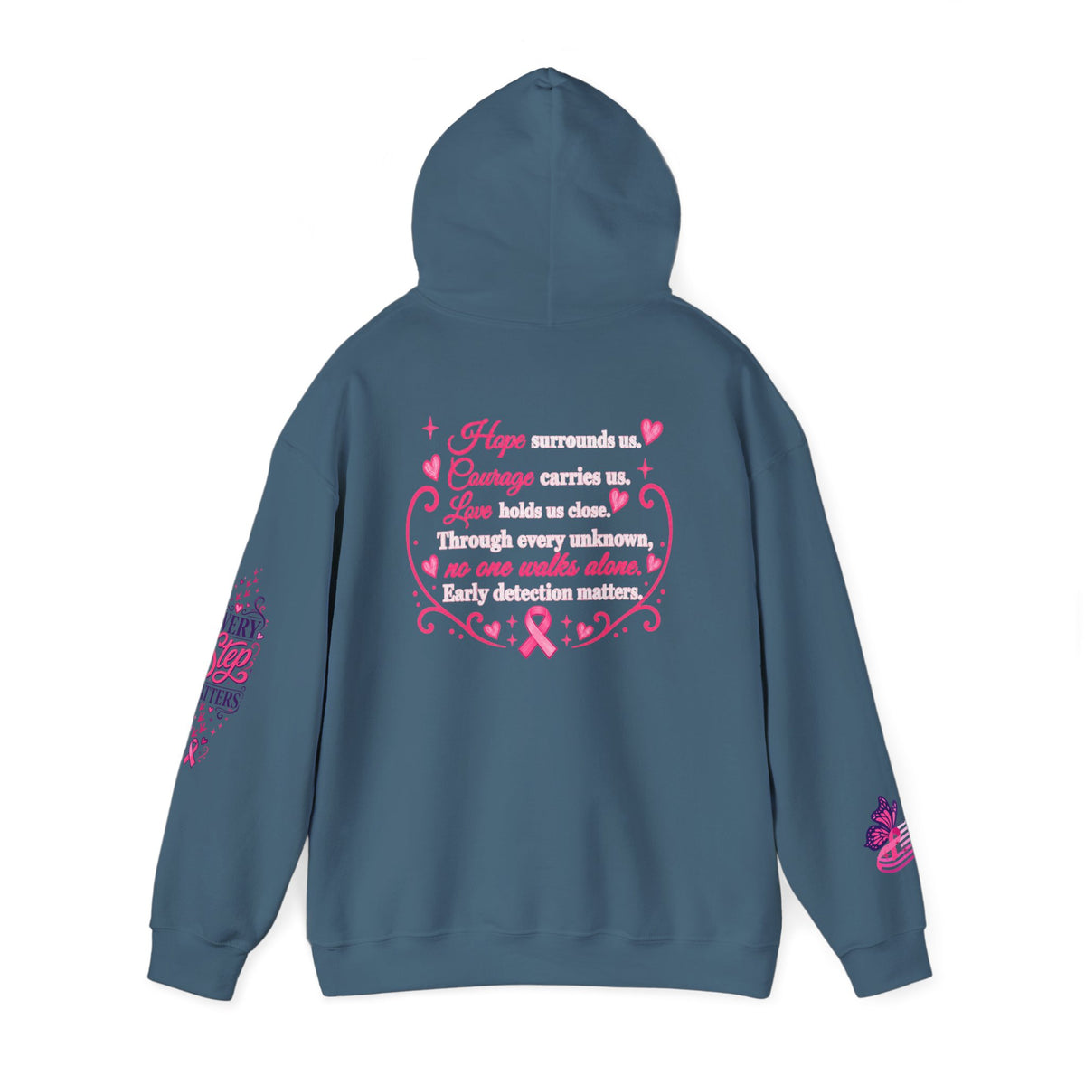 Breast Cancer Ribbon Support Hoodie | Honk for Early Detection | Pink Awareness