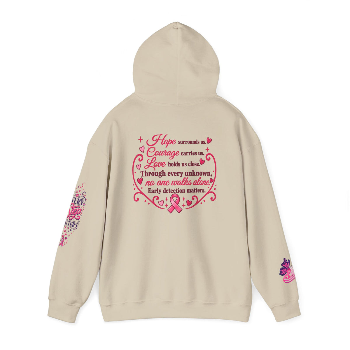 Breast Cancer Ribbon Support Hoodie | Honk for Early Detection | Pink Awareness