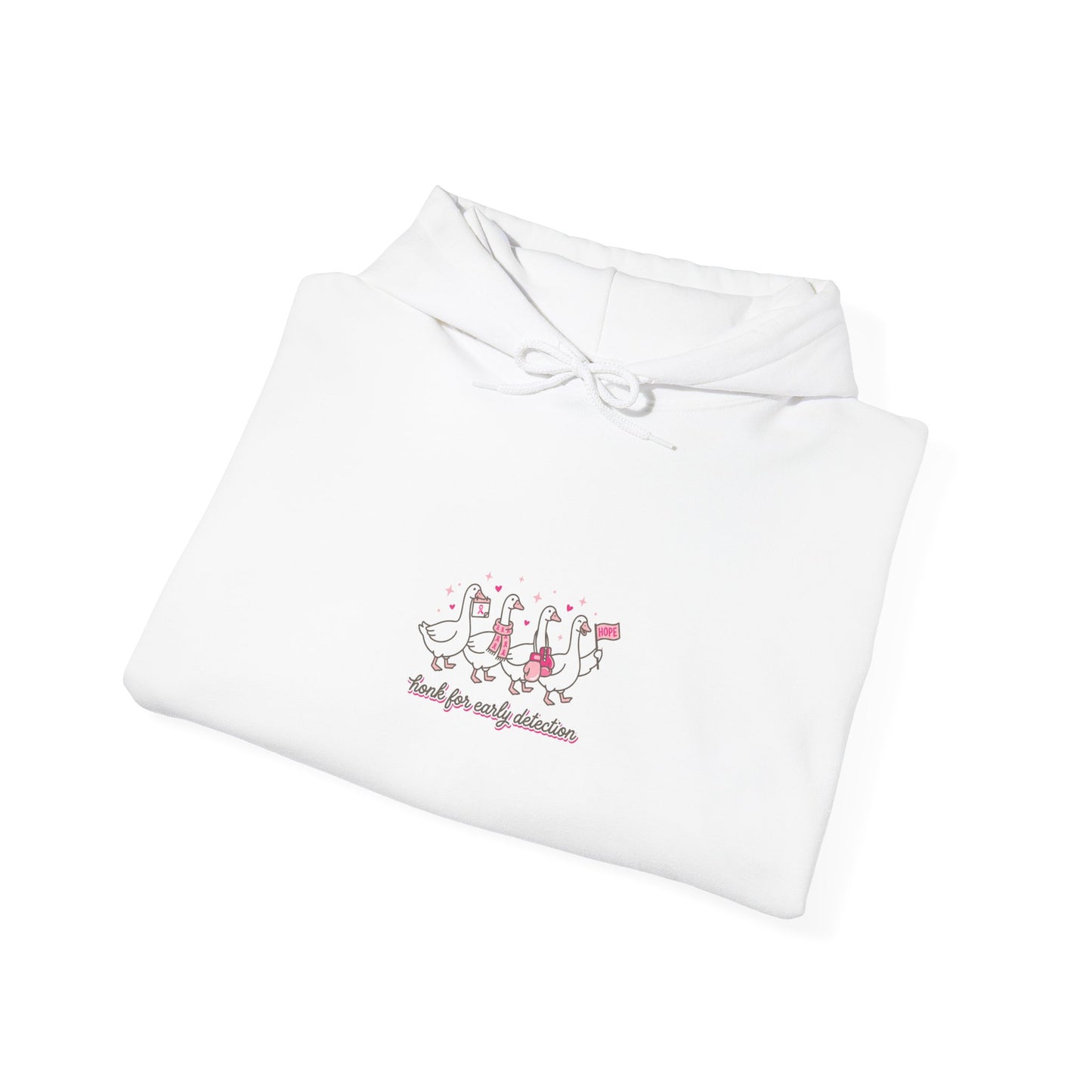 Breast Cancer Ribbon Support Hoodie | Pink Awareness Typography