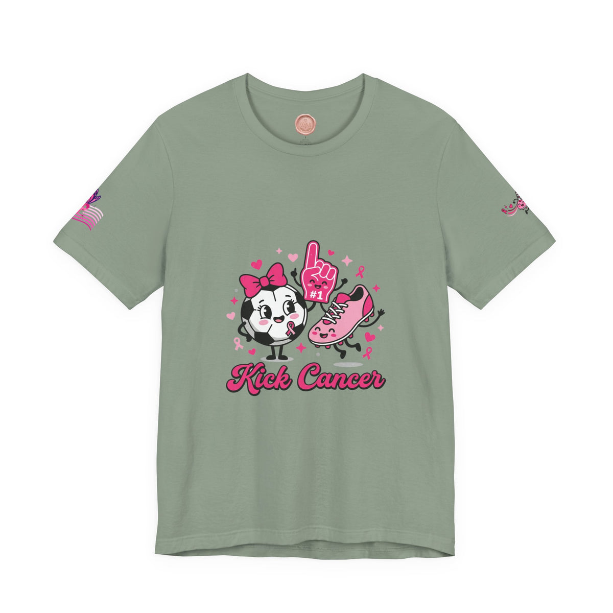 Kick Cancer Pink Ribbon Tee | Breast Cancer Awareness Shirt