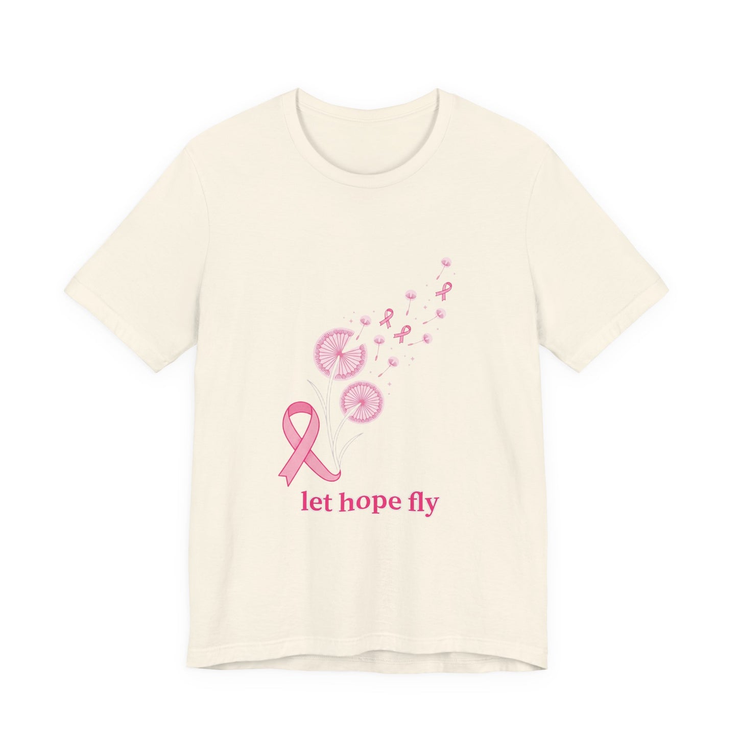 Let Hope Fly Breast Cancer Ribbon T-Shirt | Pink Awareness Tee