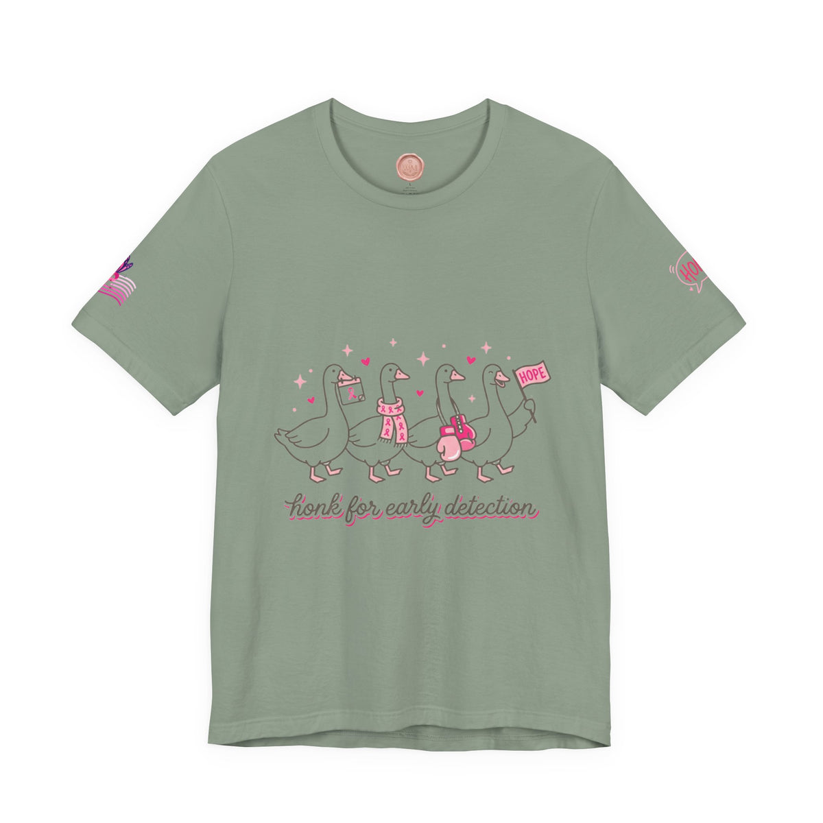 Think Pink Ribbon Geese T-Shirt | Breast Cancer Awareness, Survivor Support