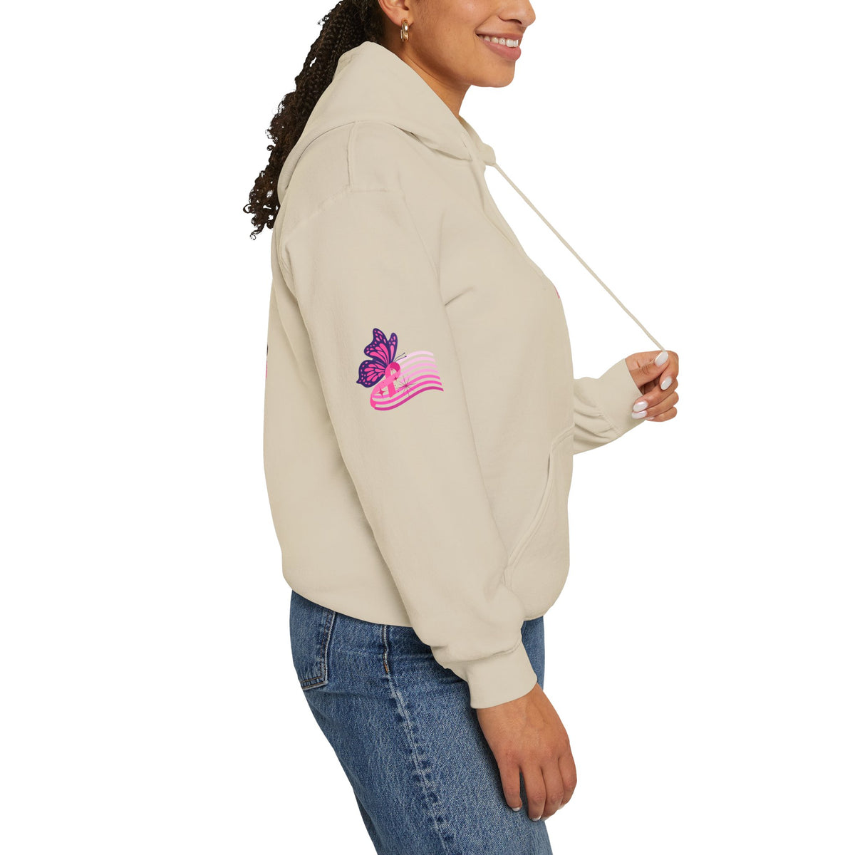 Pink Ribbon "Let Hope Fly" Hoodie | Breast Cancer Awareness Inspirational Gift | Hope & Encouragement Pullover