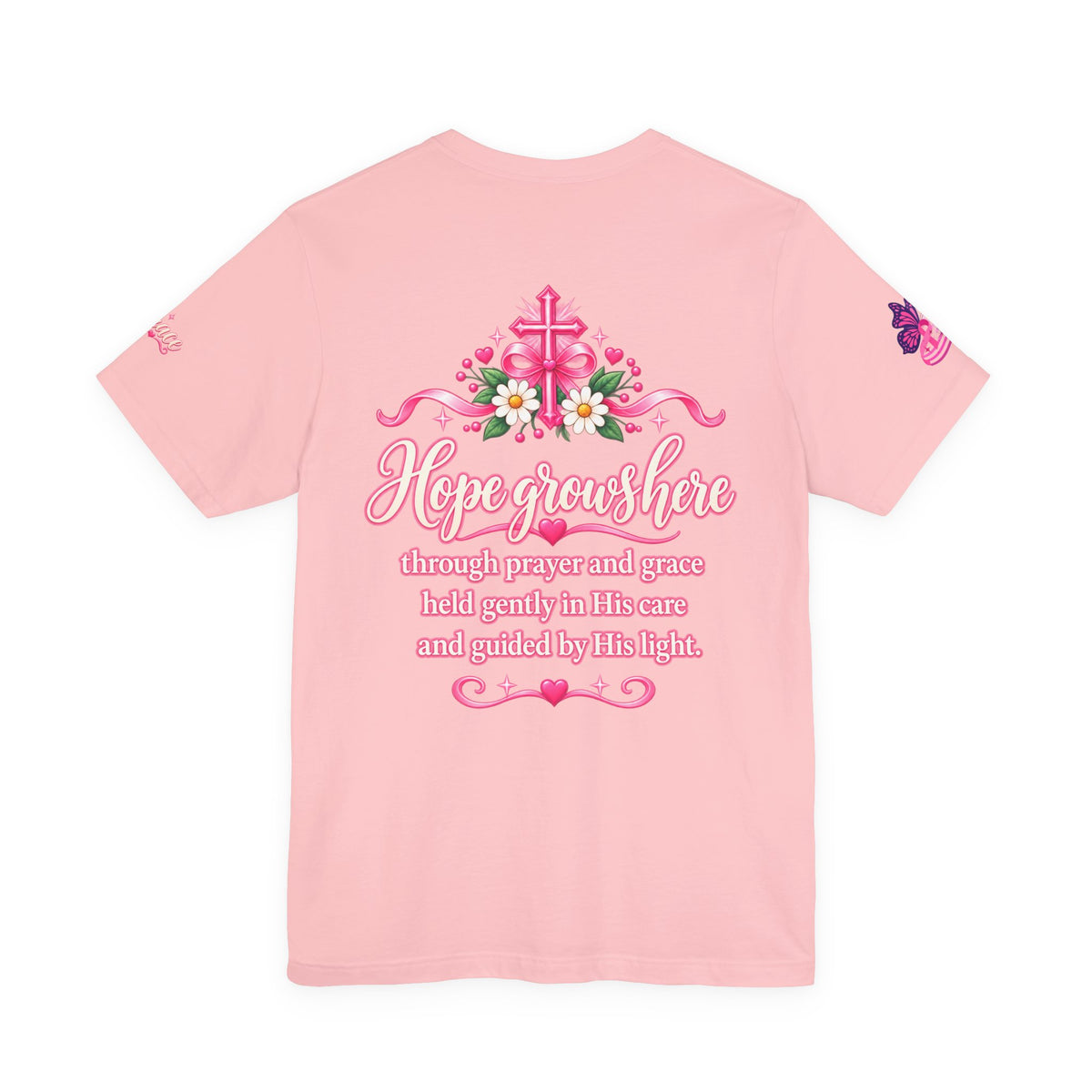 Hope Grows Here Ribbon Tee | Breast Cancer Awareness, Pink Floral