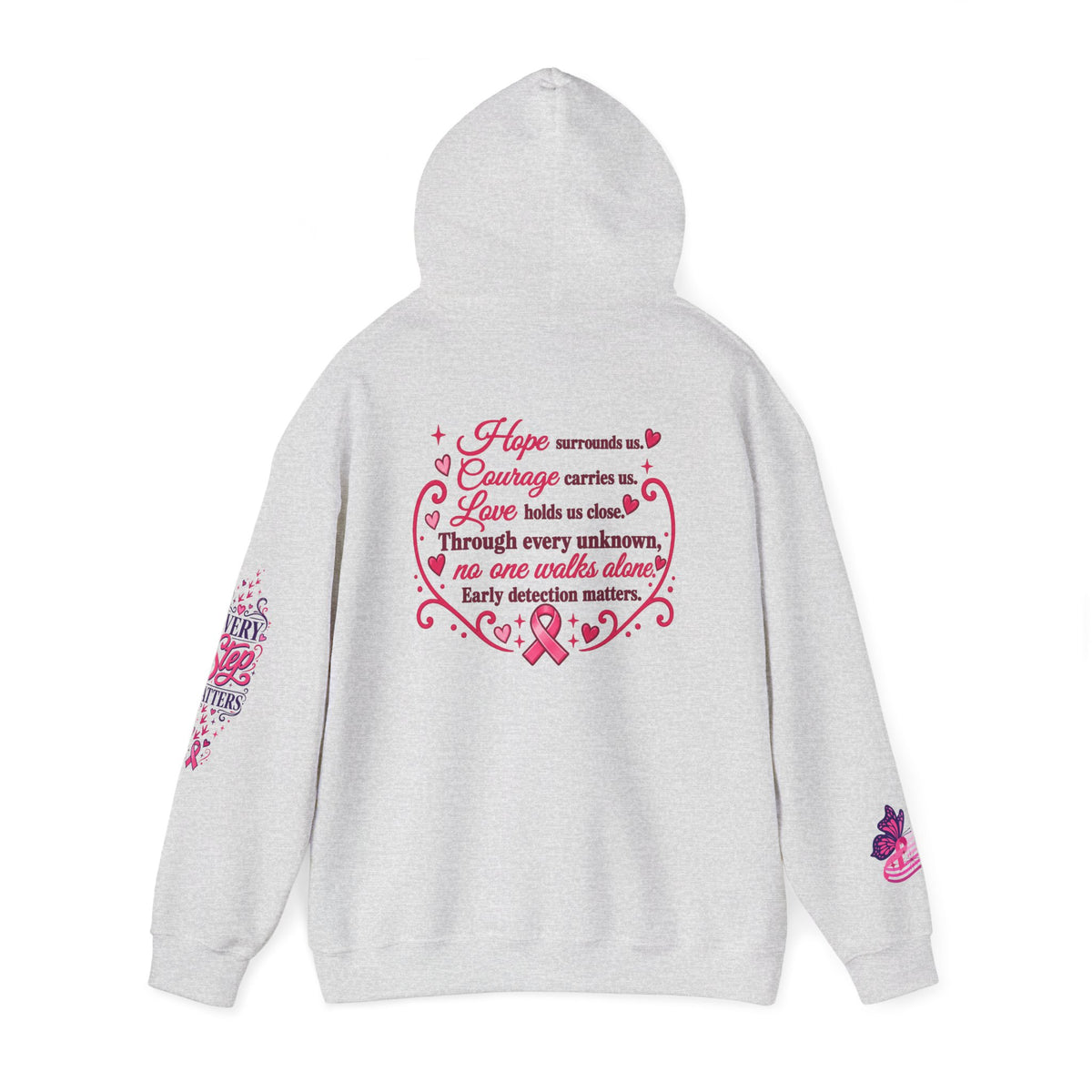 Breast Cancer Ribbon Support Hoodie | Honk for Early Detection | Pink Awareness