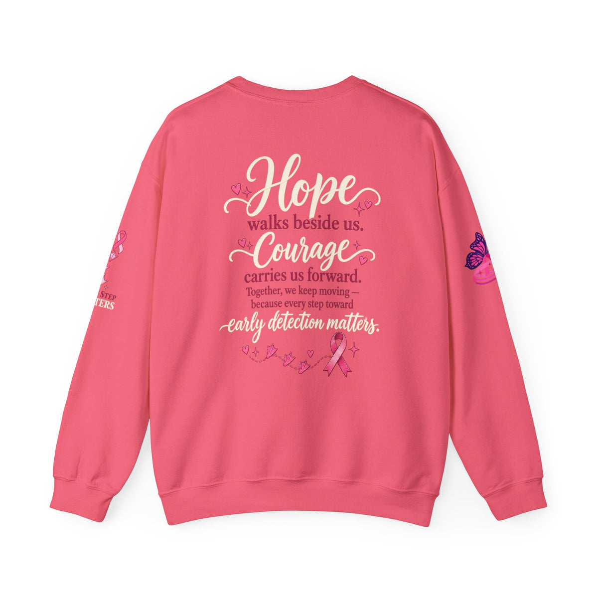 Breast Cancer Awareness Geese Crewneck Sweatshirt | Pink Ribbon