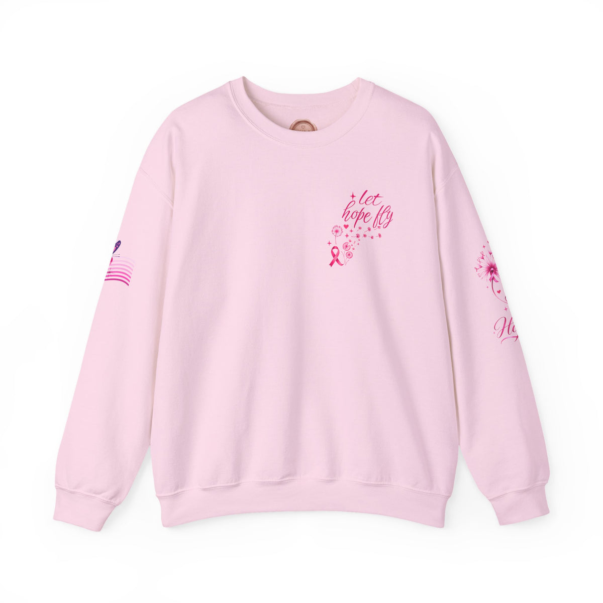 Hope Doesn't Have to Be Loud Sweatshirt | Breast Cancer Awareness Pink Ribbon Crewneck | Inspirational Gift for Survivors, Fighters & Supporters