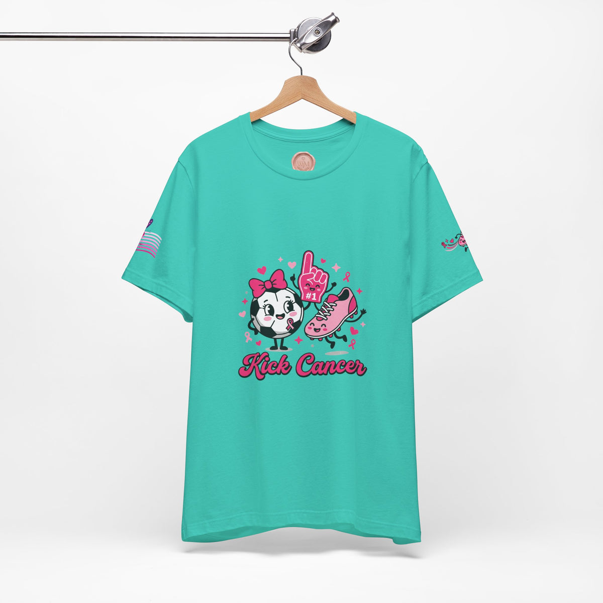Kick Cancer Pink Ribbon Tee | Breast Cancer Awareness Shirt