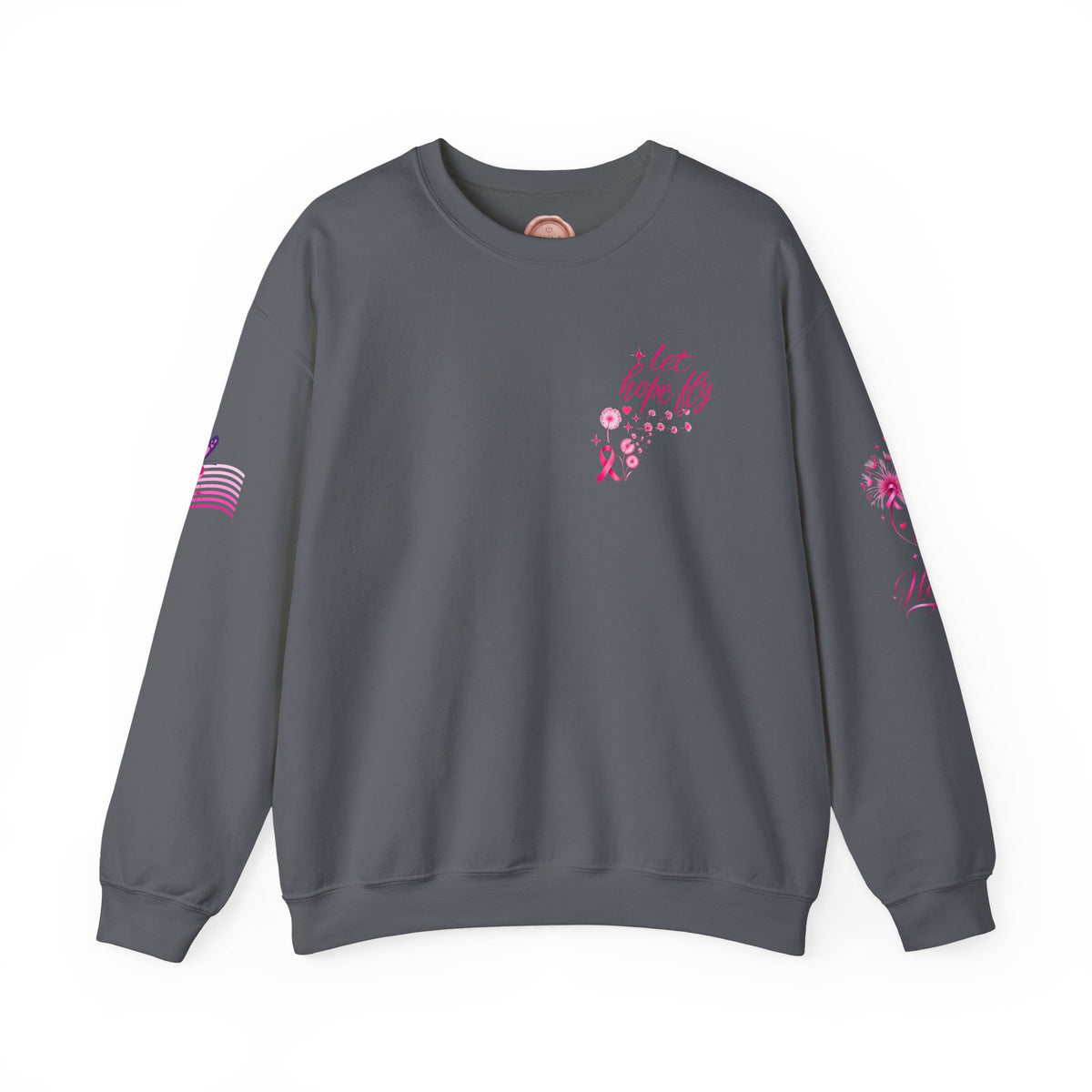 Hope Doesn't Have to Be Loud Sweatshirt | Breast Cancer Awareness Pink Ribbon Crewneck | Inspirational Gift for Survivors, Fighters & Supporters