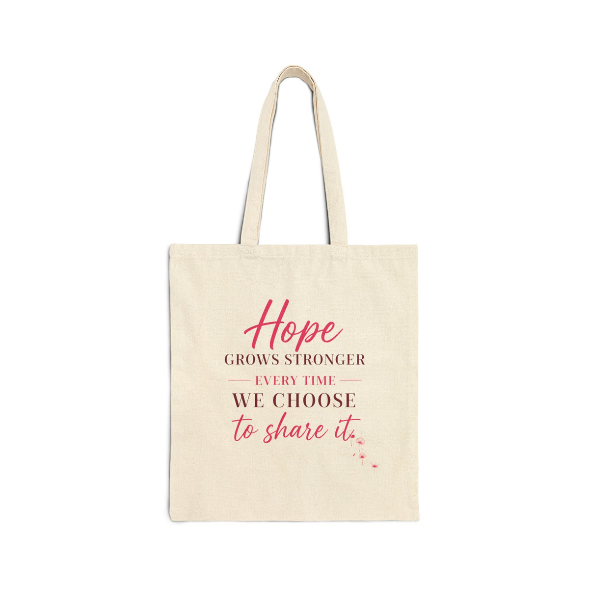 Let Hope Fly Pink Ribbon Tote Bag | Breast Cancer Awareness