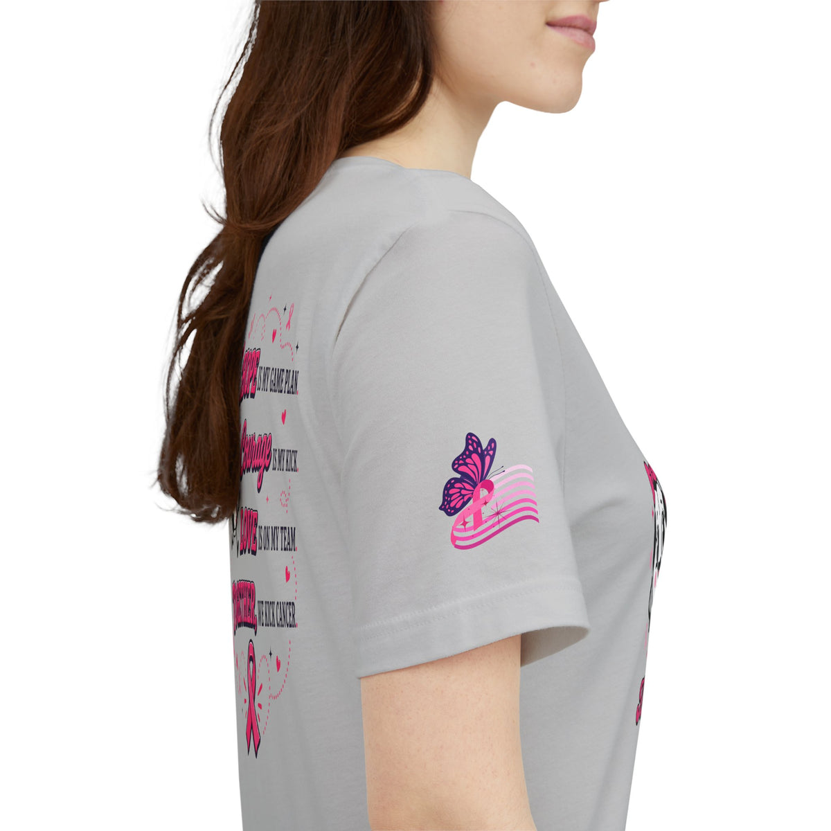 Kick Cancer Pink Ribbon Tee | Breast Cancer Awareness Shirt