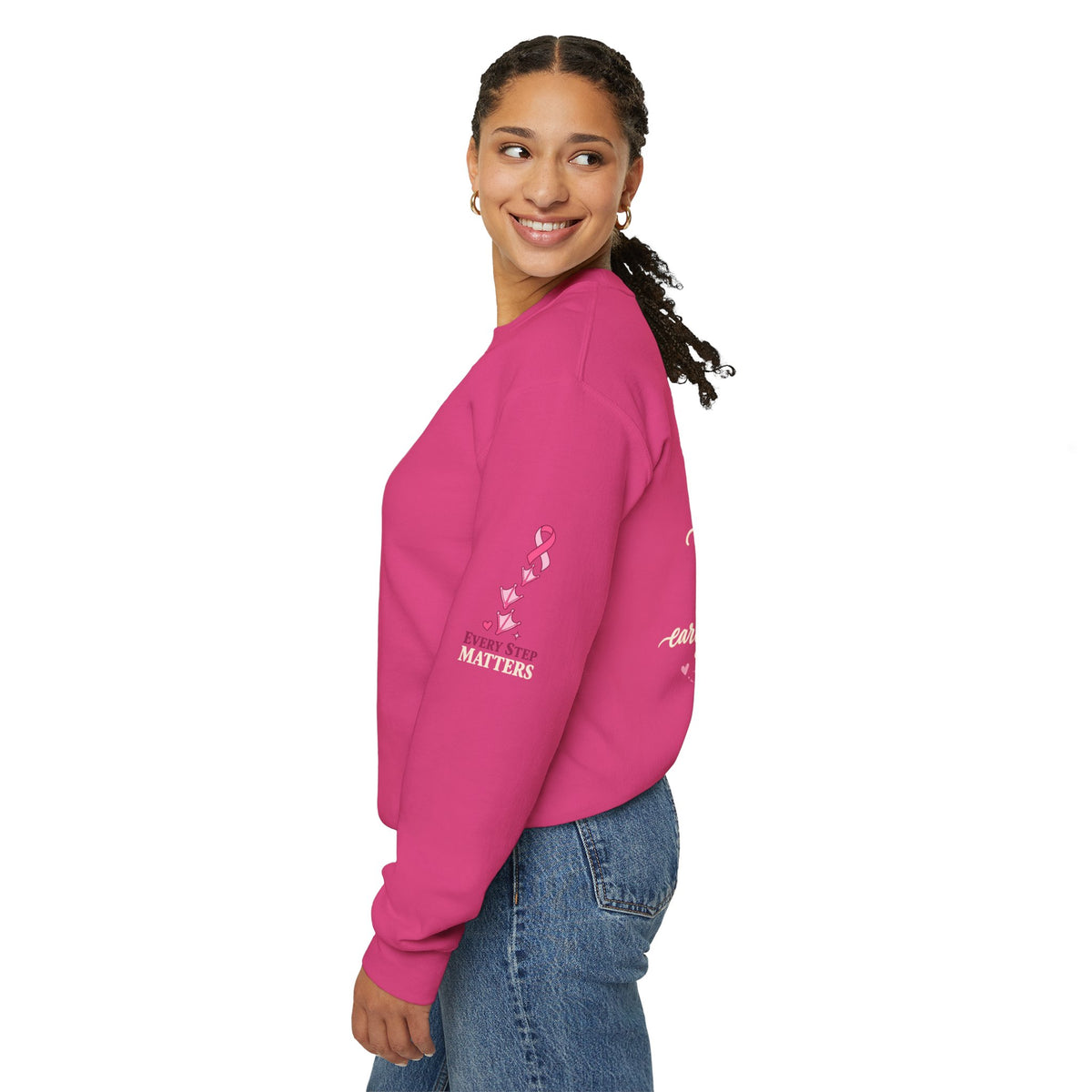 Breast Cancer Awareness Geese Crewneck Sweatshirt | Pink Ribbon