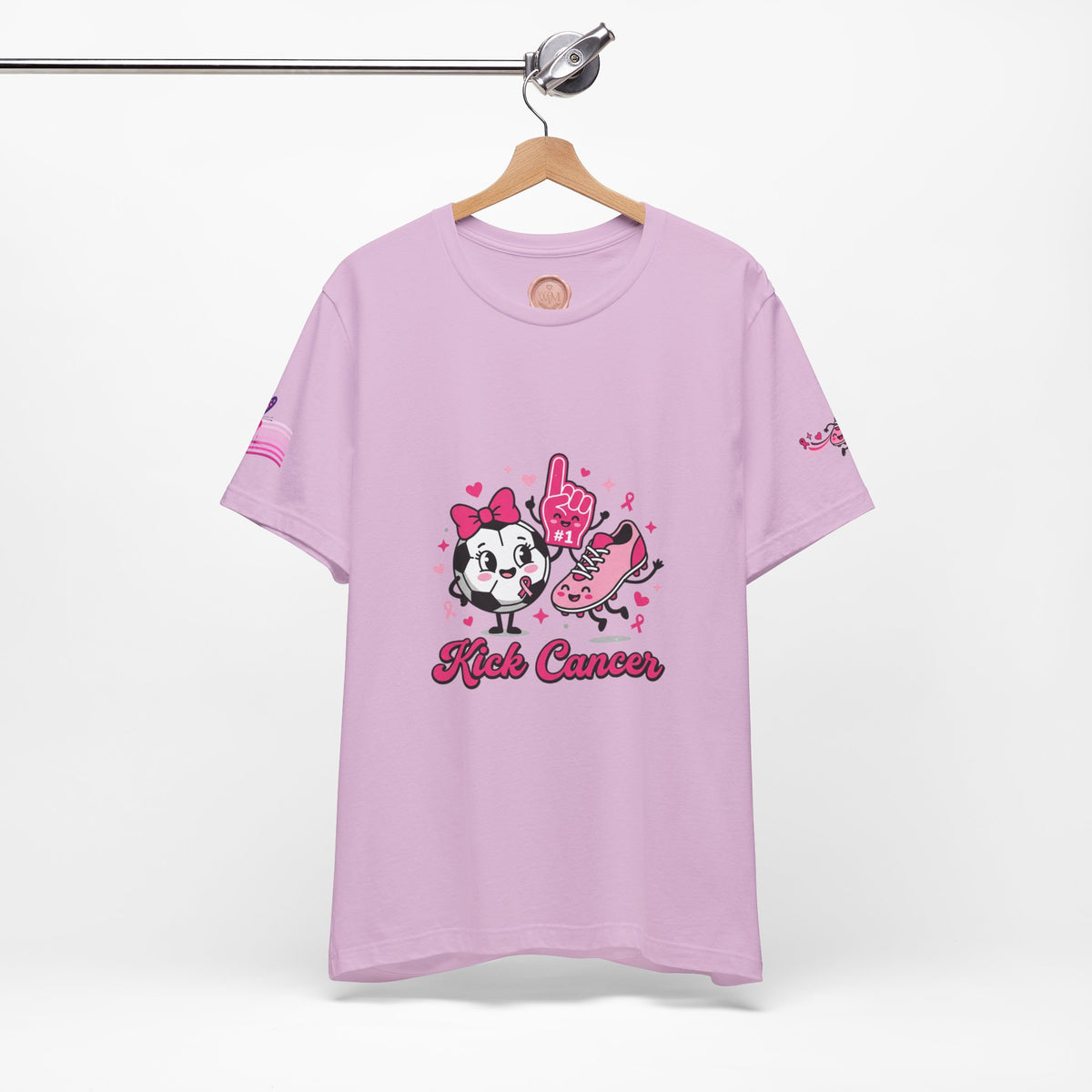 Kick Cancer Pink Ribbon Tee | Breast Cancer Awareness Shirt