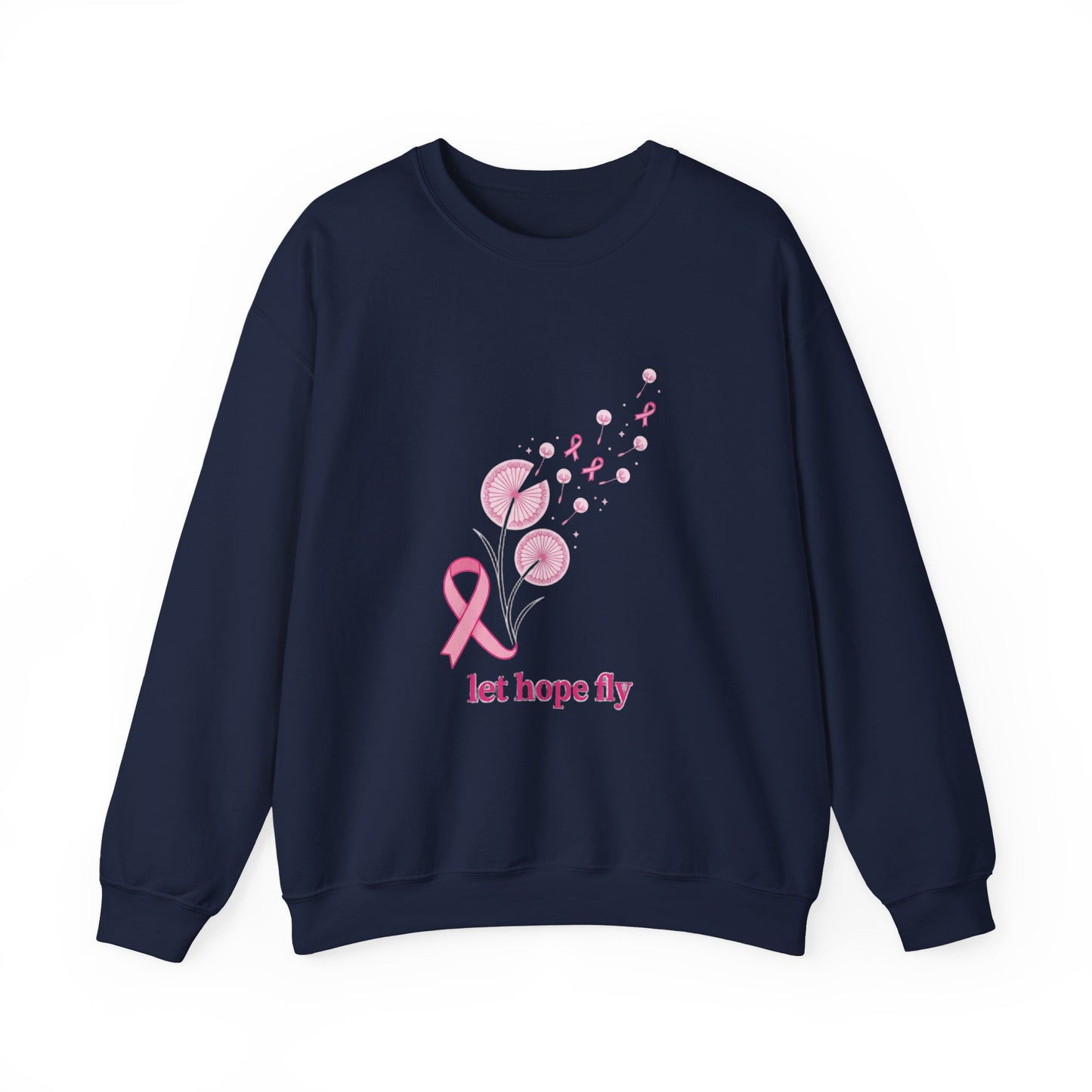 Let Hope Fly ribbon sweatshirt | Breast Cancer Awareness, Pink Ribbon