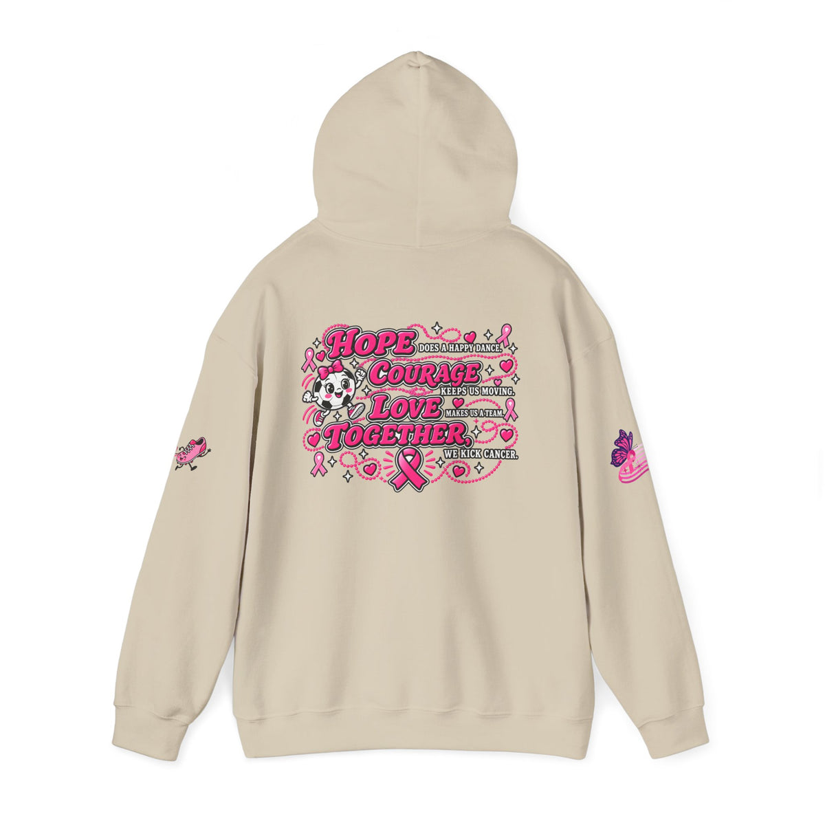 Kick Cancer Breast Cancer Awareness Hoodie | Pink Ribbon Support