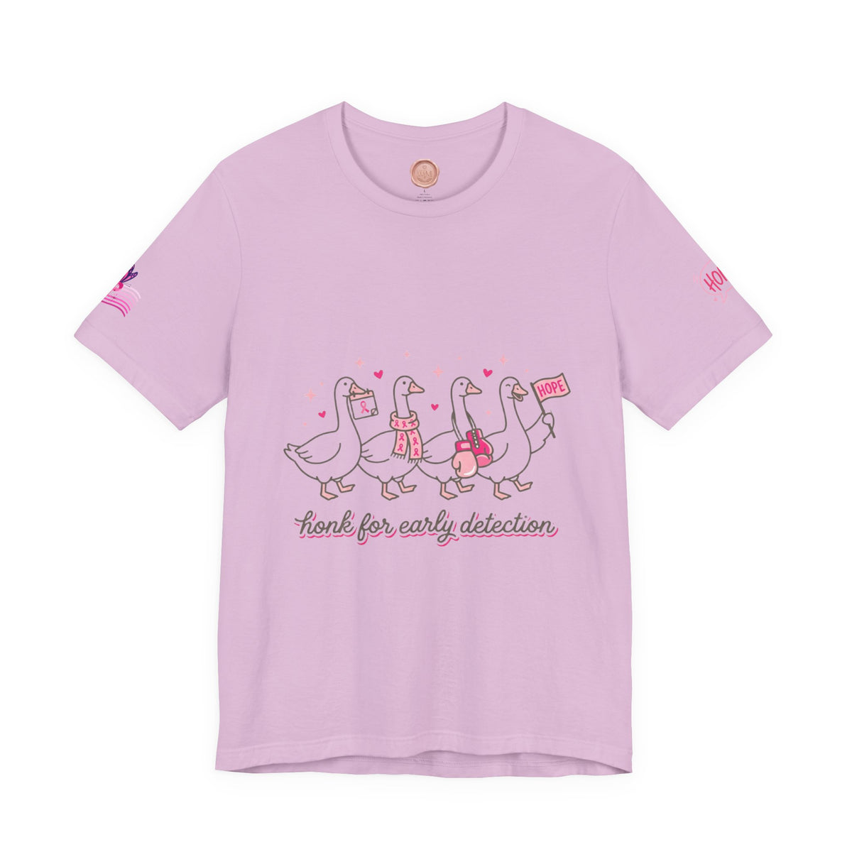 Think Pink Ribbon Geese T-Shirt | Breast Cancer Awareness, Survivor Support