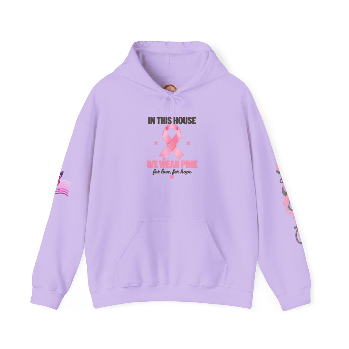 In This House We Wear Pink Hoodie | Breast Cancer Awareness, Faith & Hope
