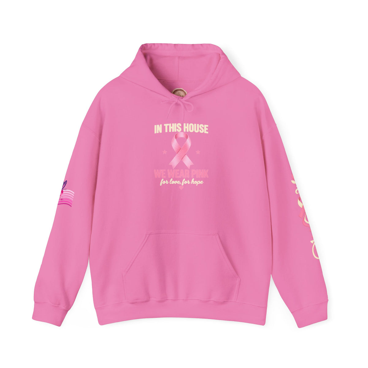 In This House We Wear Pink Hoodie | Breast Cancer Awareness, Faith & Hope