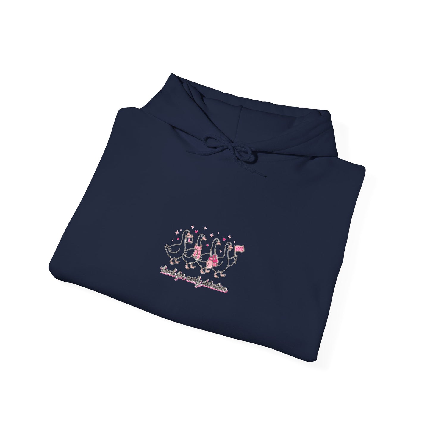 Breast Cancer Ribbon Support Hoodie | Pink Awareness Typography