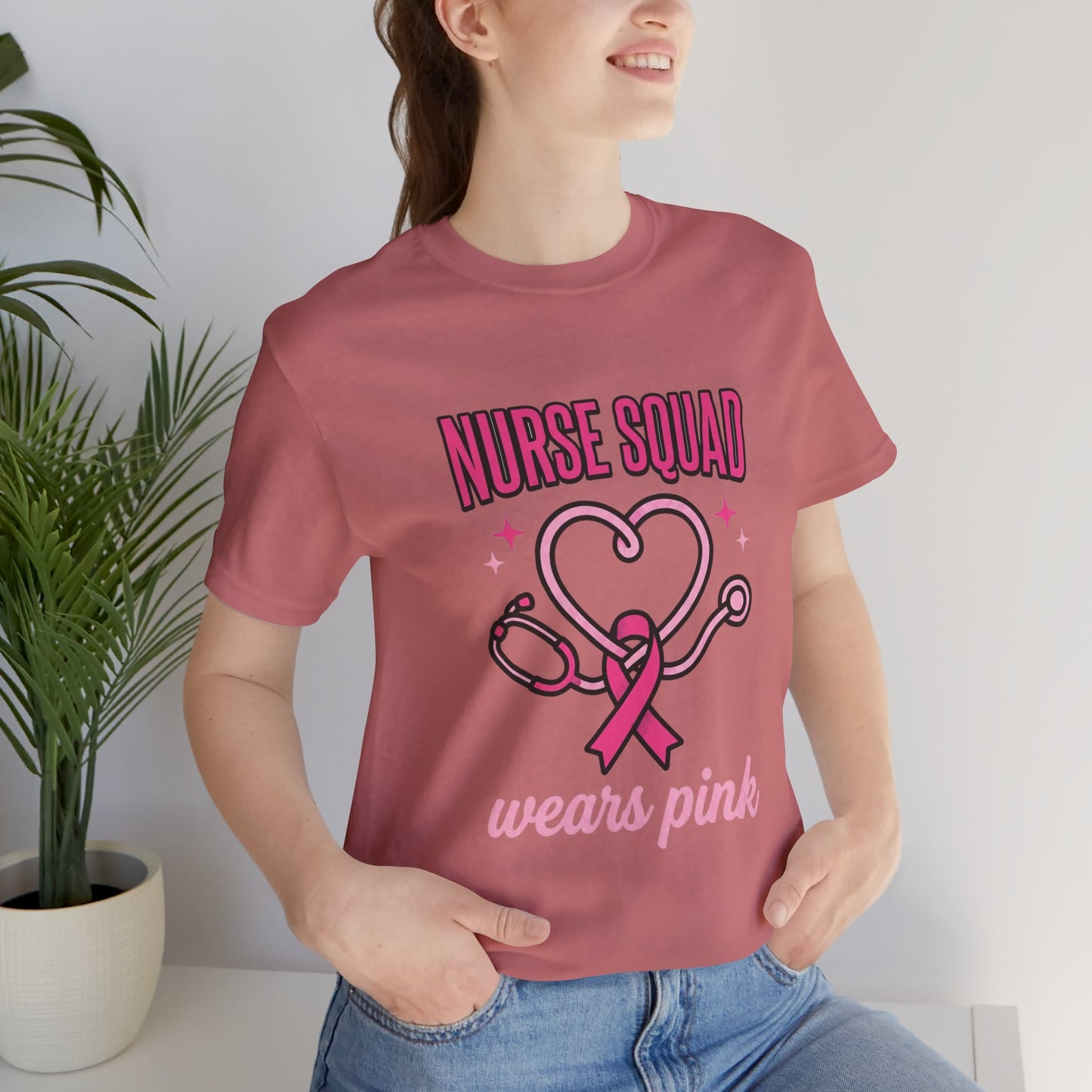 Nurse Squad Wears Pink Tee | Breast Cancer Awareness, Pink Ribbon