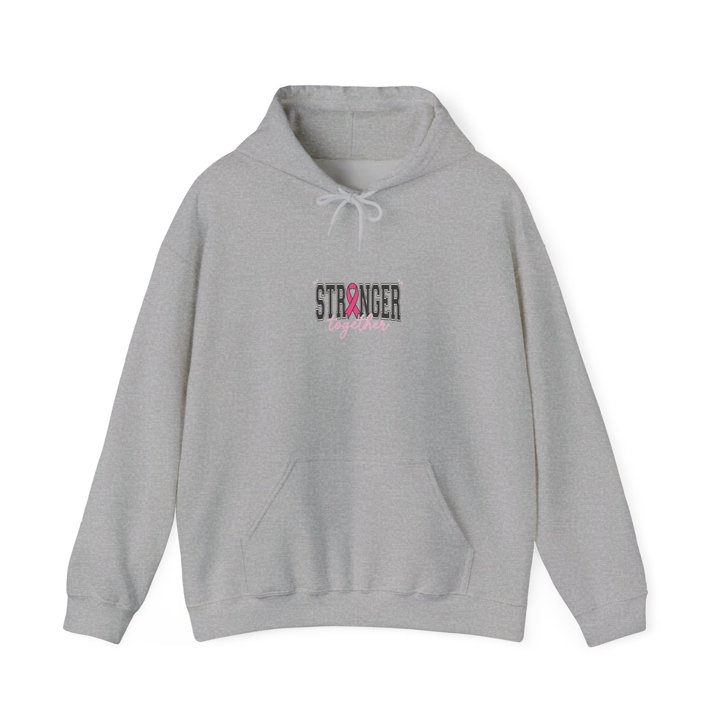 Stronger Together Ribbon Hoodie | Breast Cancer Awareness, Pink Ribbon