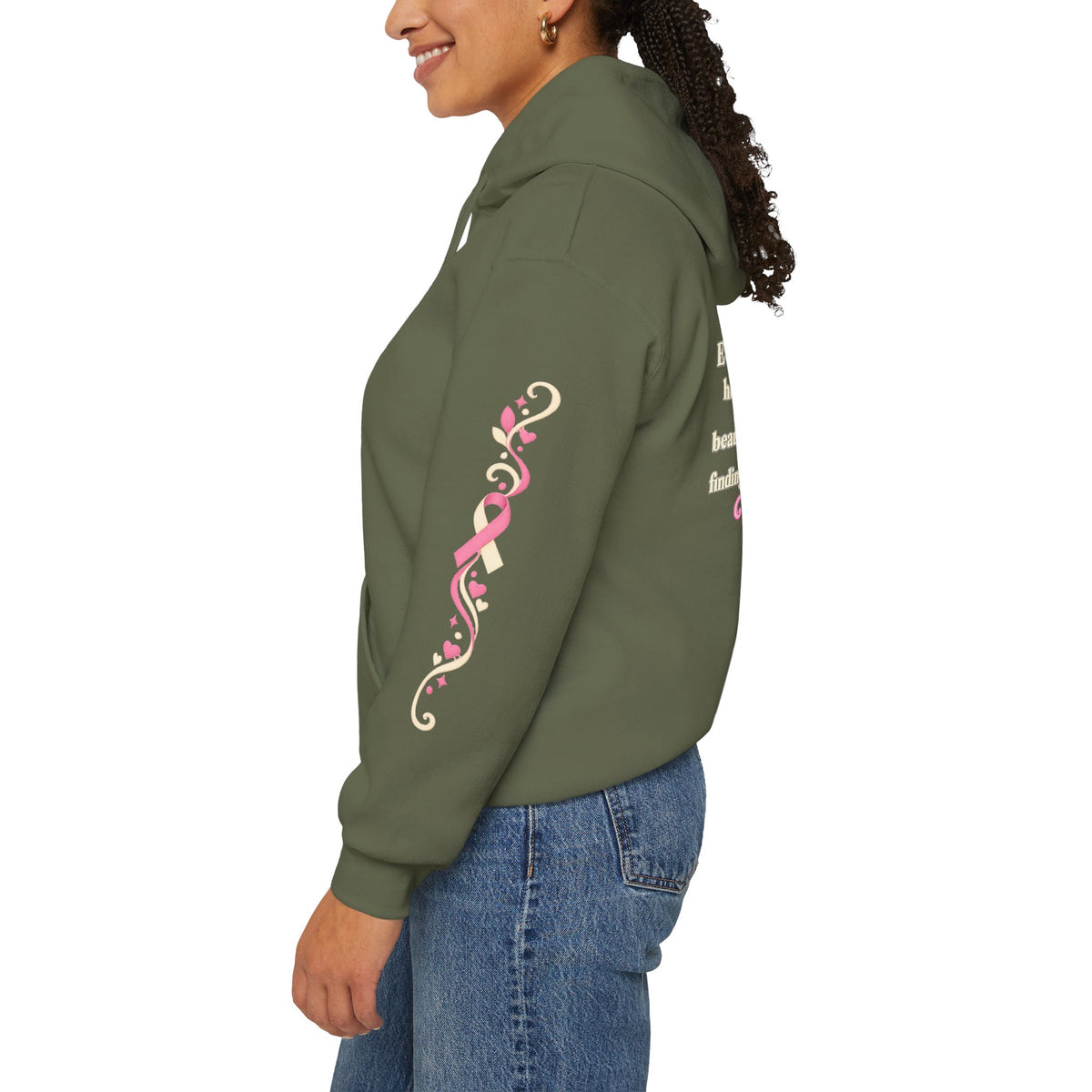 In This House We Wear Pink Hoodie | Breast Cancer Awareness, Faith & Hope