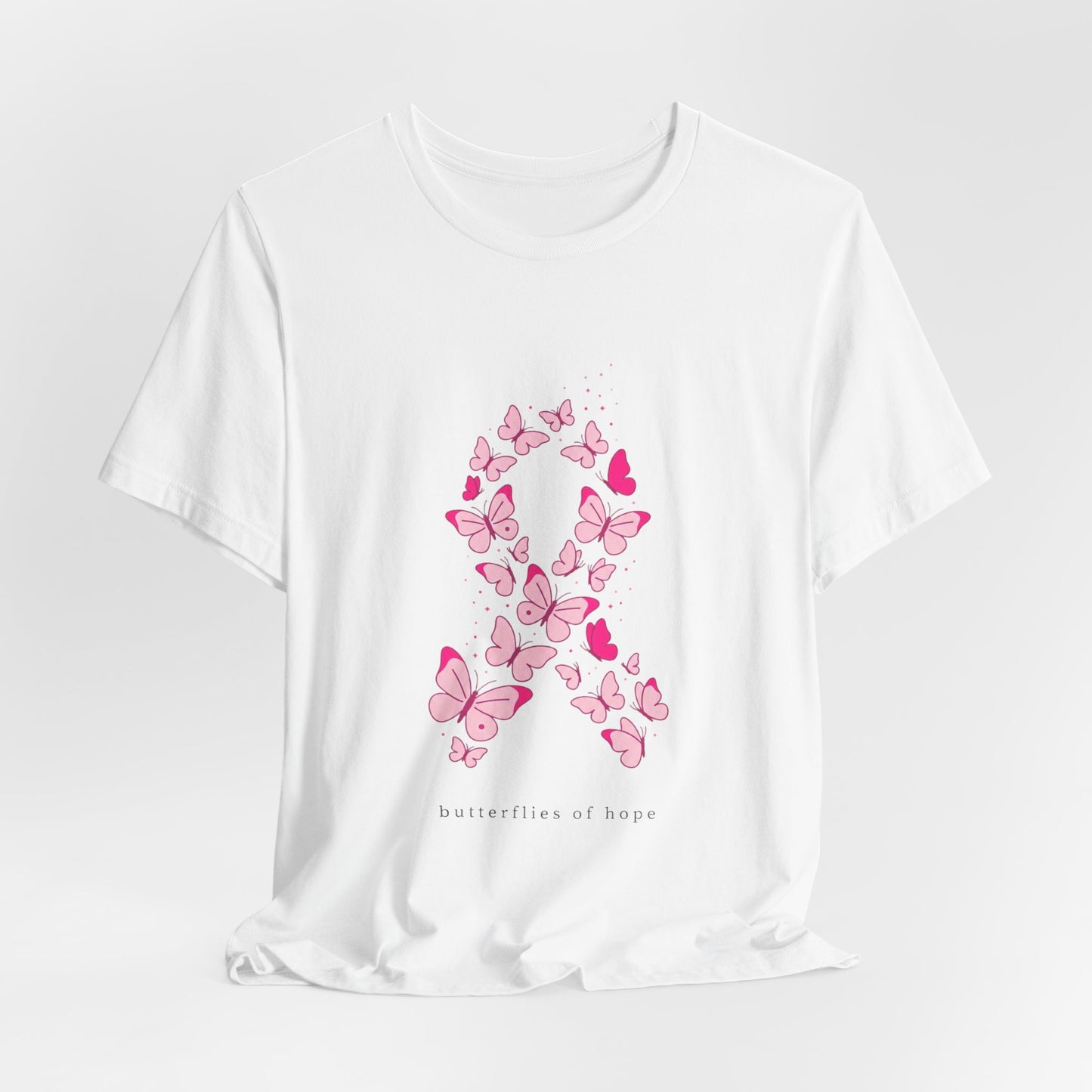 Pink Ribbon Butterfly Tee | Breast Cancer Awareness, Support Shirt