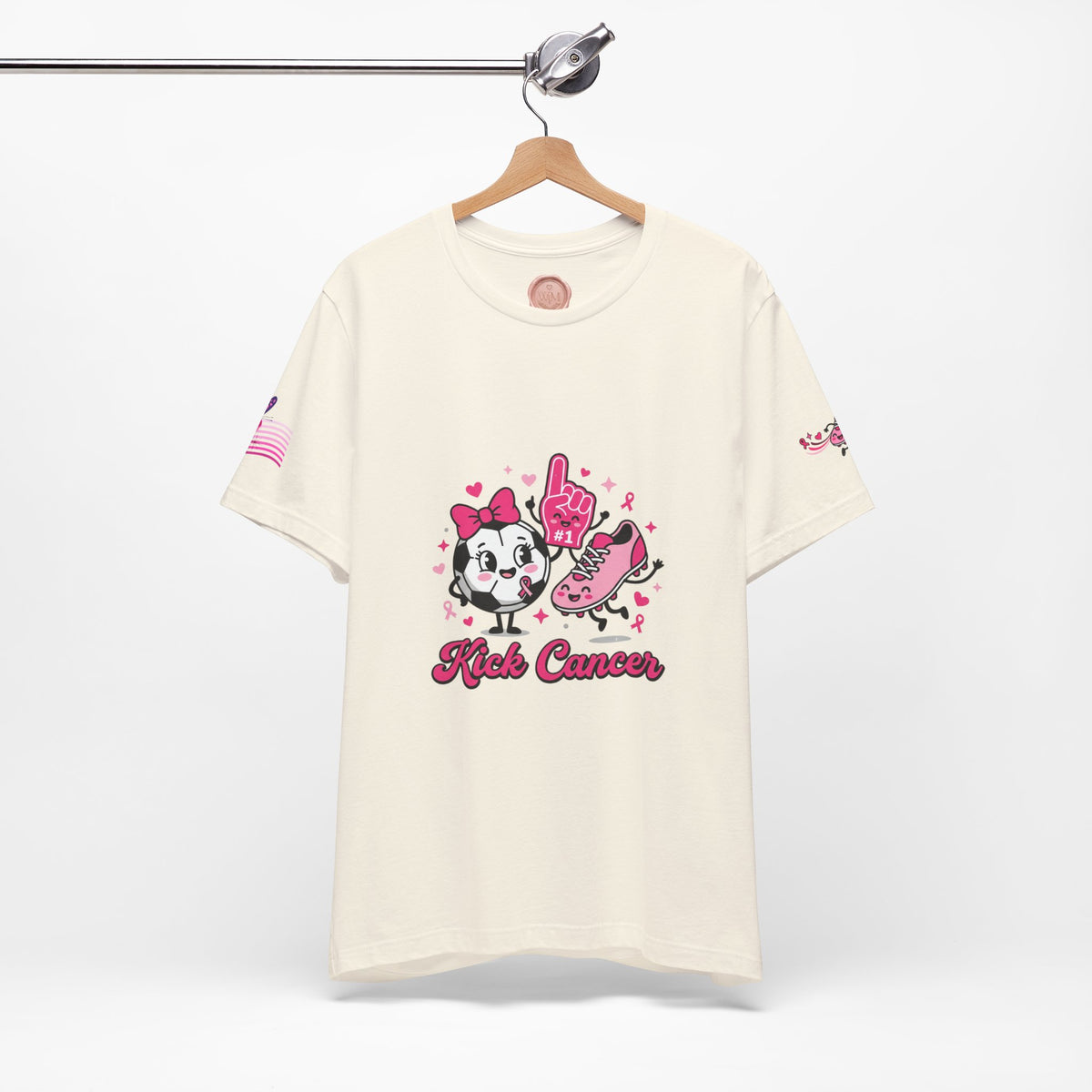Kick Cancer Pink Ribbon Tee | Breast Cancer Awareness Shirt