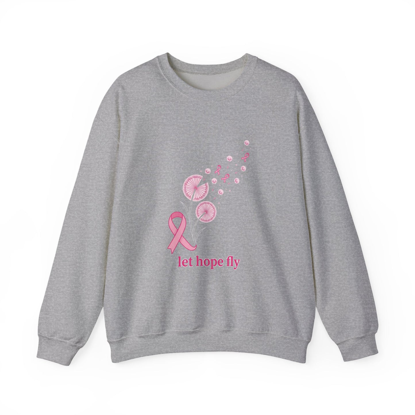 Let Hope Fly ribbon sweatshirt | Breast Cancer Awareness, Pink Ribbon