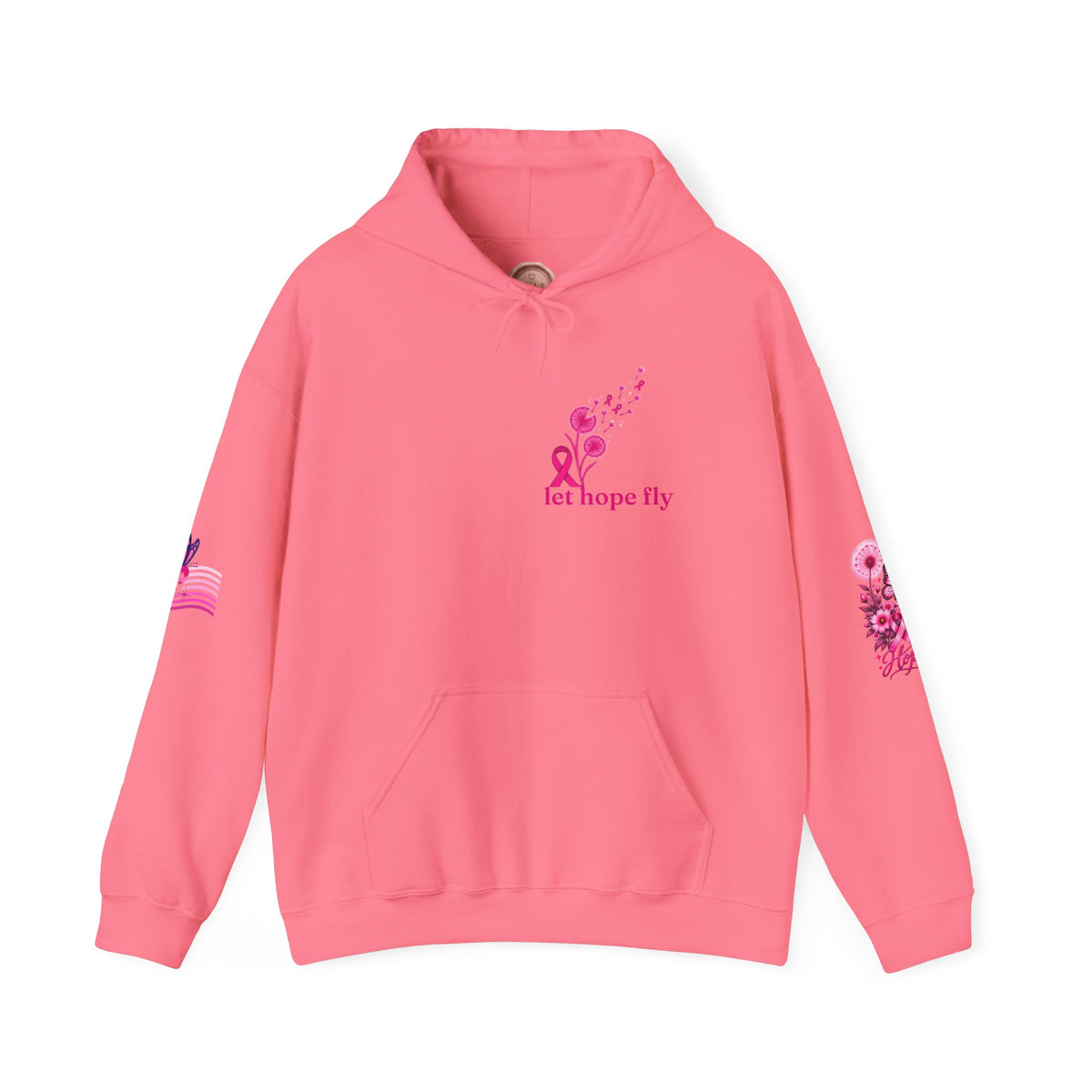 Pink Ribbon "Let Hope Fly" Hoodie | Breast Cancer Awareness Inspirational Gift | Hope & Encouragement Pullover