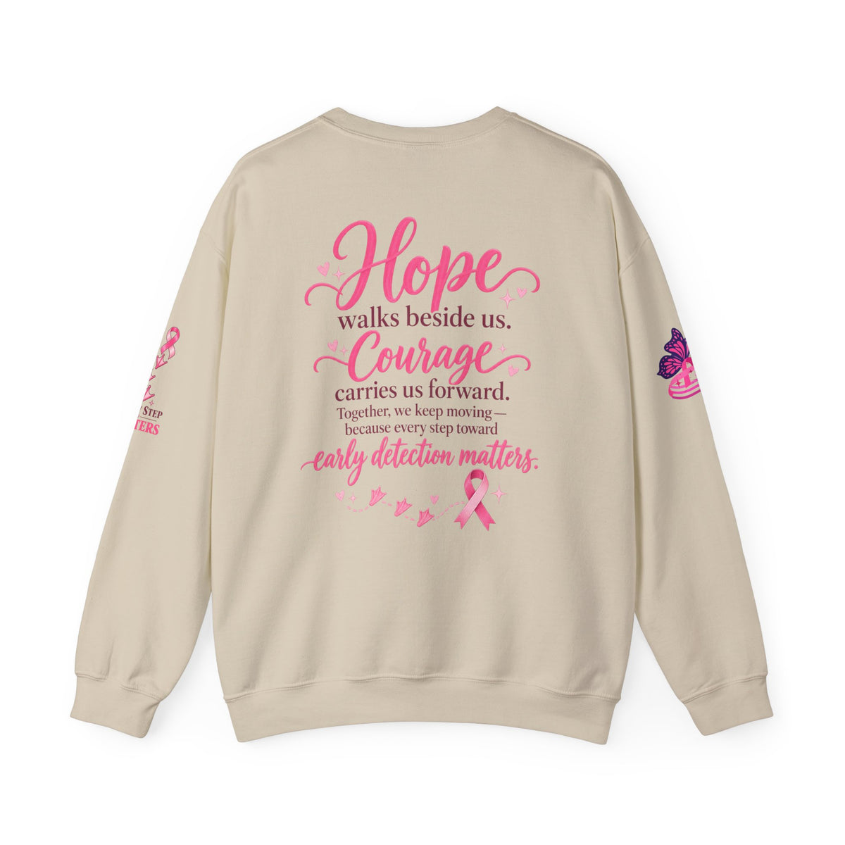 Breast Cancer Awareness Geese Crewneck Sweatshirt | Pink Ribbon