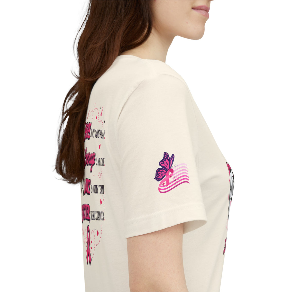 Kick Cancer Pink Ribbon Tee | Breast Cancer Awareness Shirt